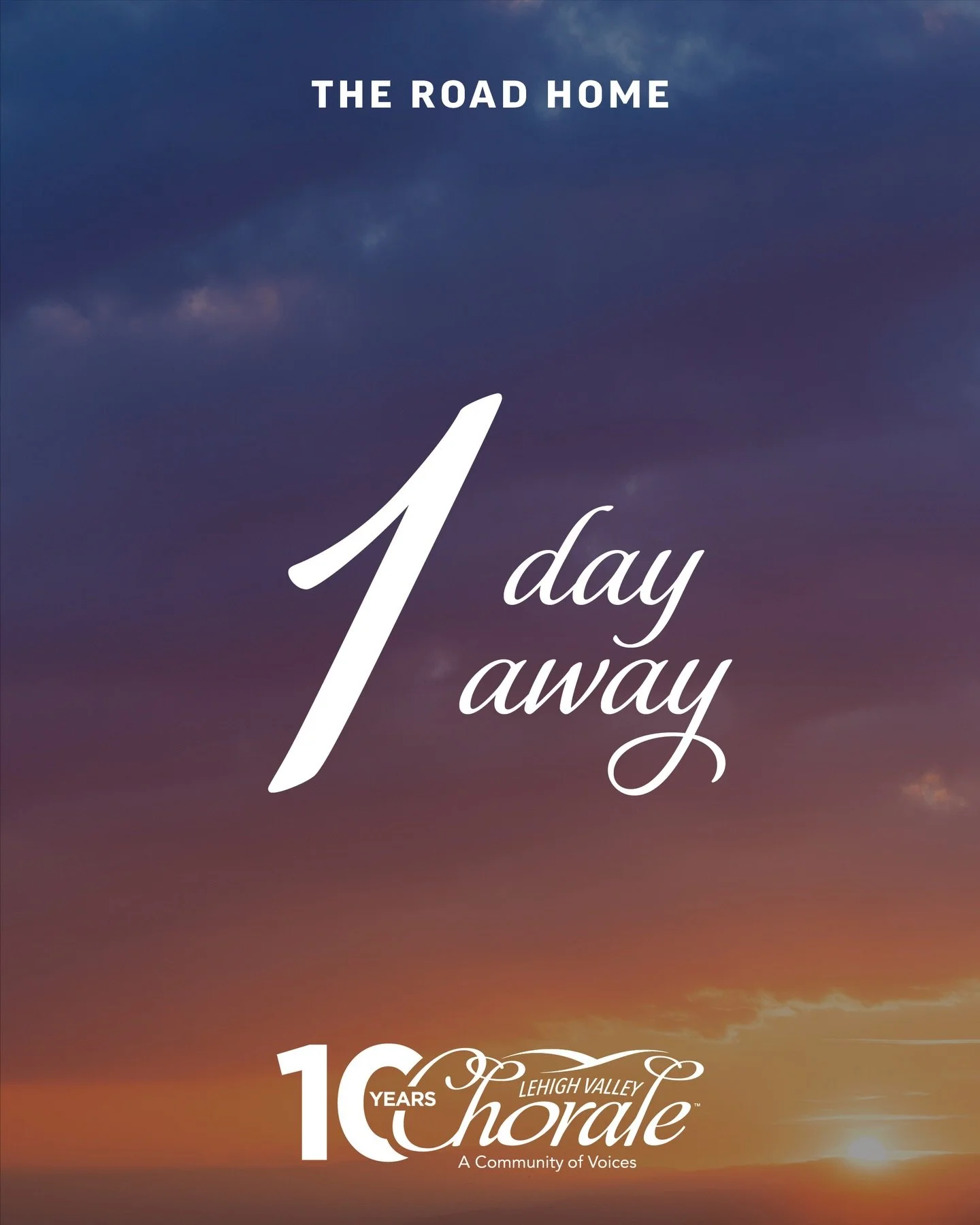 Tomorrow&rsquo;s the day! We can&rsquo;t wait for you to experience our 10th Anniversary concert, The Road Home. 🎶❤️ 

See you at @allentownsymphony tomorrow, 2pm &amp; 7pm. There are still a few remaining tickets available at LVChorale.org 🎟️ 

#l