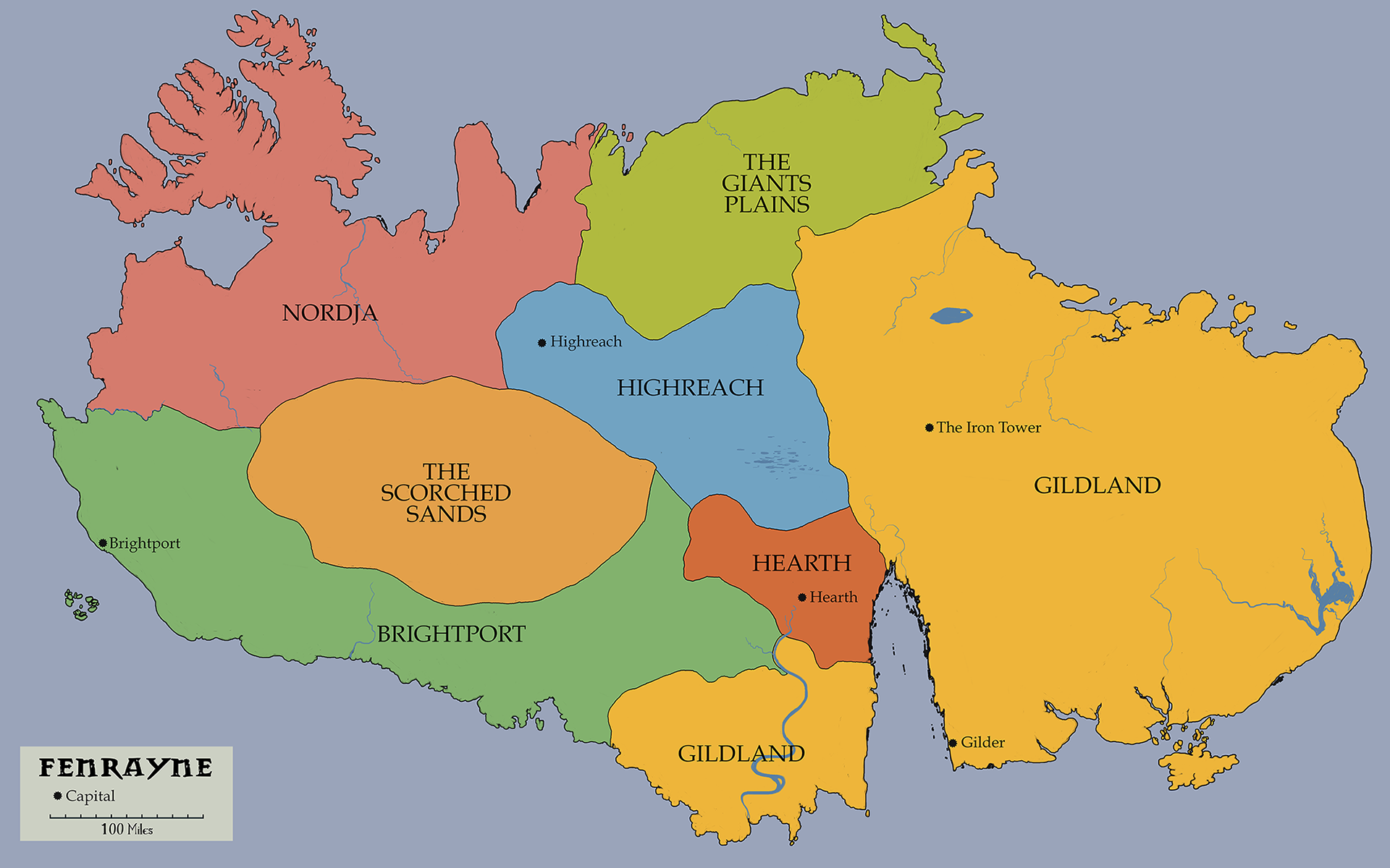 Fenrayne: Political Map