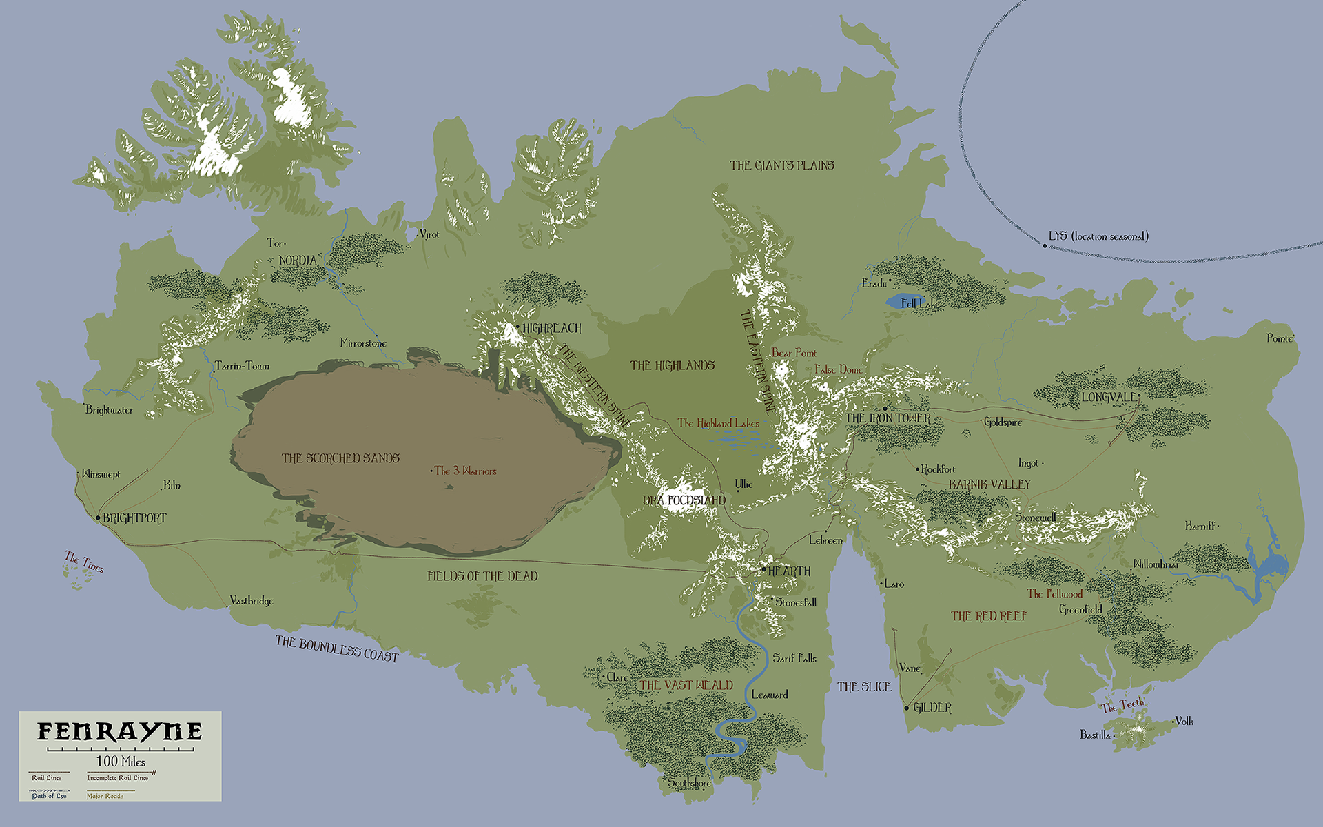 Fenrayne: Terrain Map