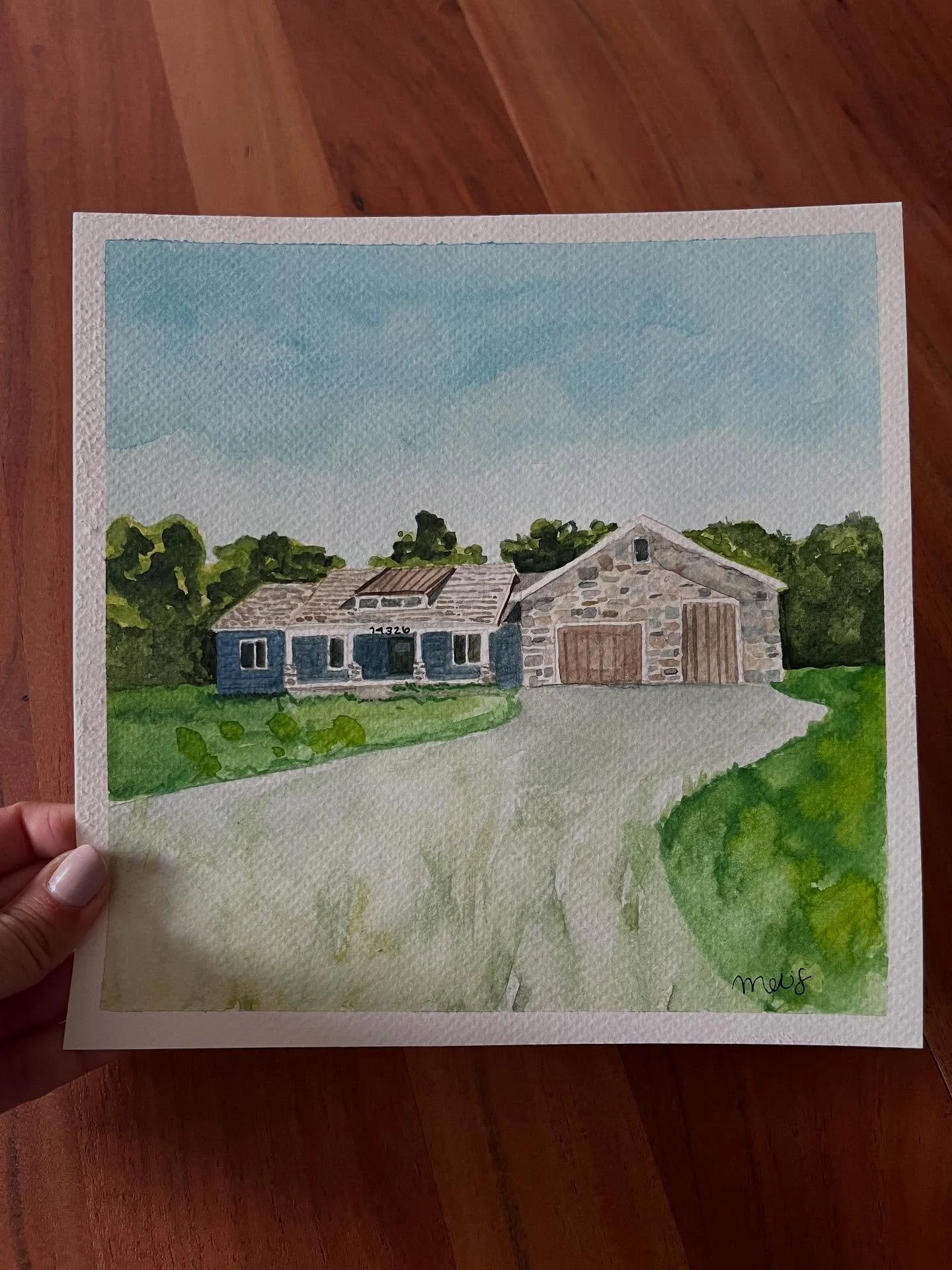 Dabbled in something a little different for a special family and really enjoyed it. I&rsquo;ll definitely be adding watercolor paintings of exteriors to my offerings. Contact me to commission your very own ❤️ 

#watercolorpaintings #watercolorhouse #