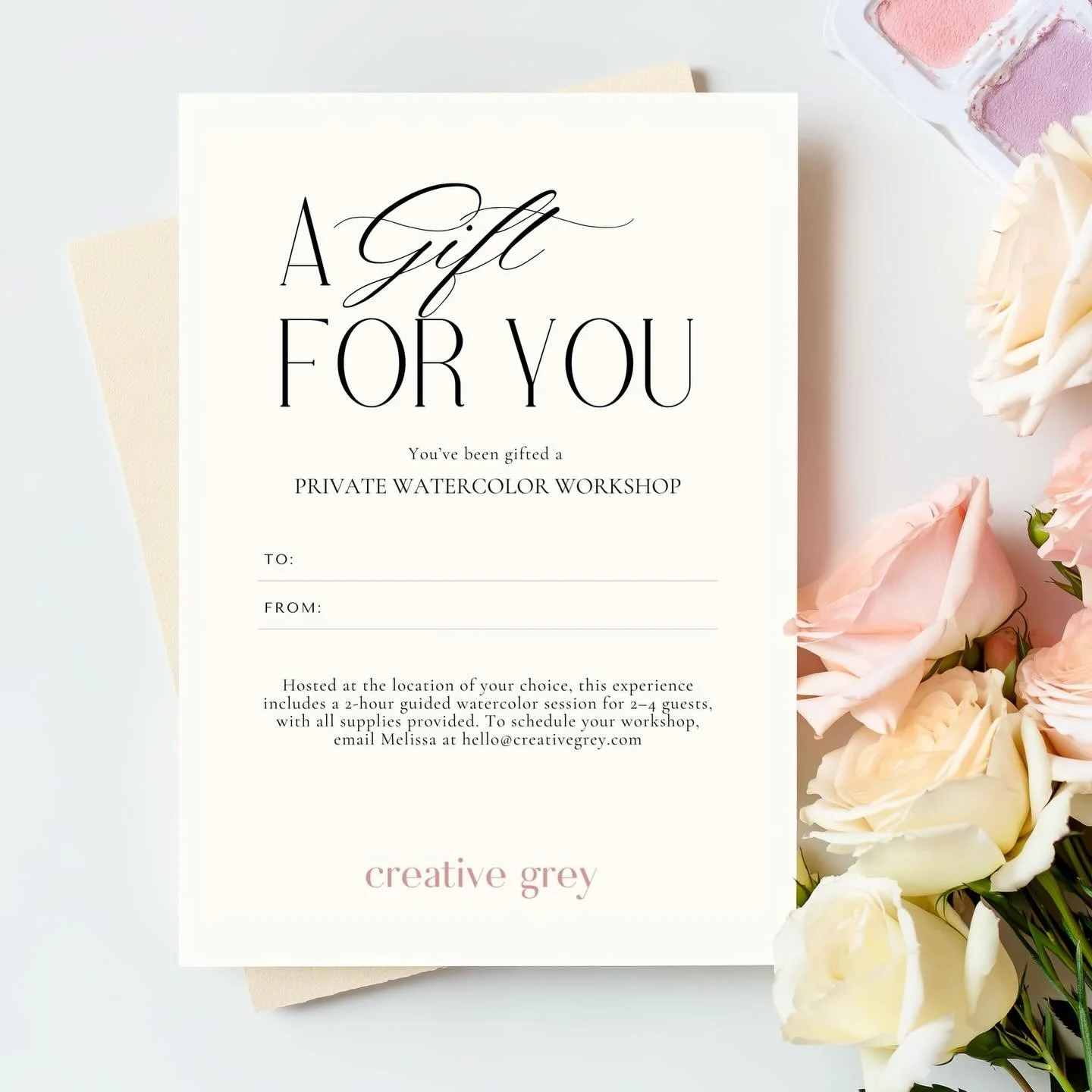 Need a last minute gift for mom that actually feels thoughtful? Gift a private watercolor workshop ❤️ 

A relaxed 2-hr guided lesson for her and a few friends at the location of her choice. No experience needed. All supplies provided. 

Starting at $