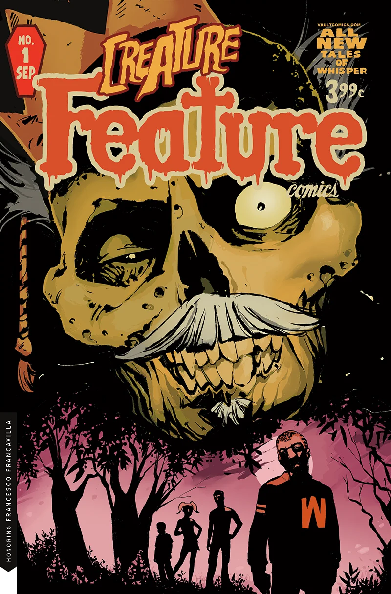 Cult Classic: Creature Feature #1 will debut with a Vault Vintage B Cover honoring Francesco Francavilla's iconic cover for Afterlife with Archie #1 (Archie Comics, 2013).