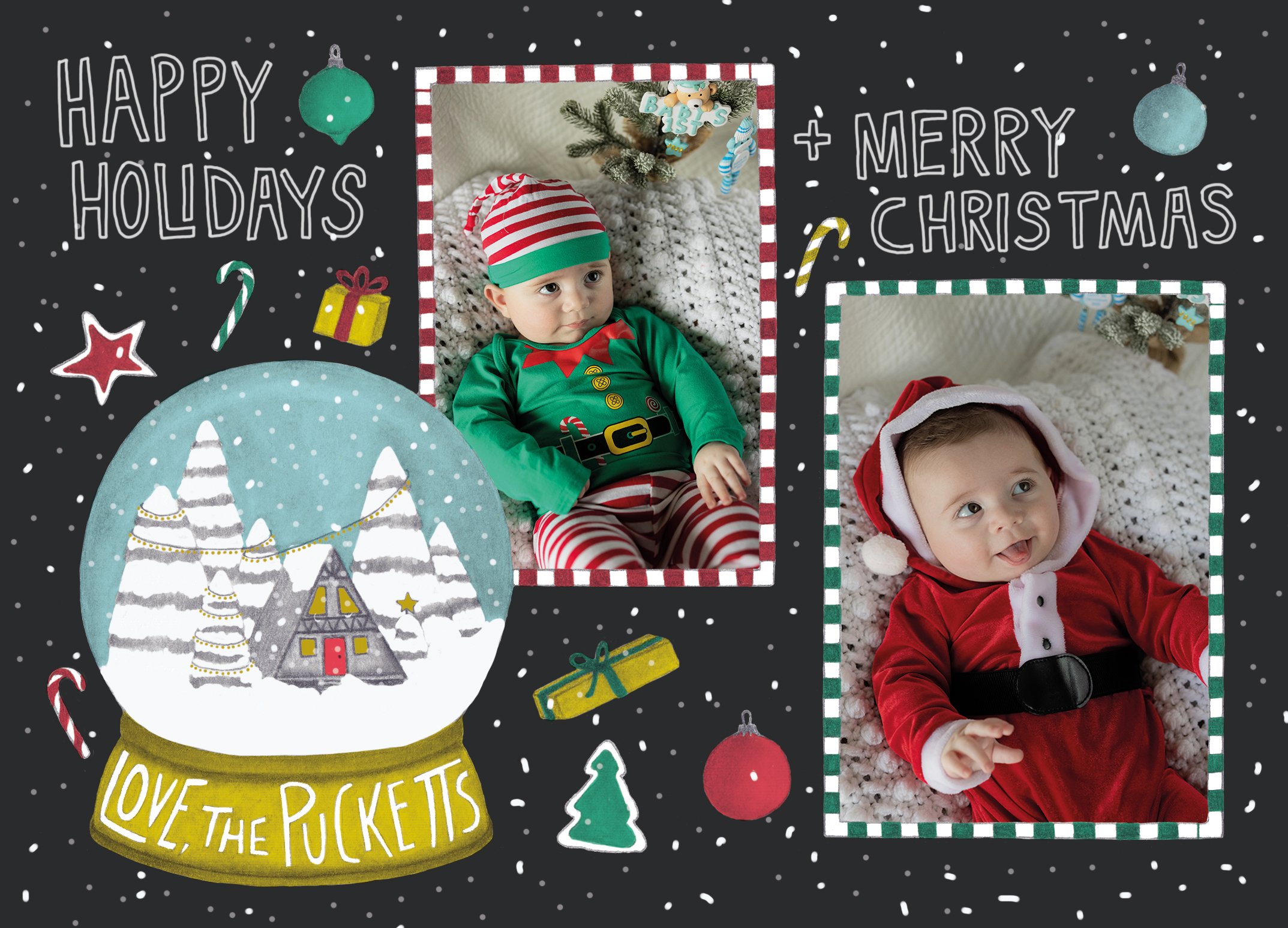 Custom Family Holiday Postcard