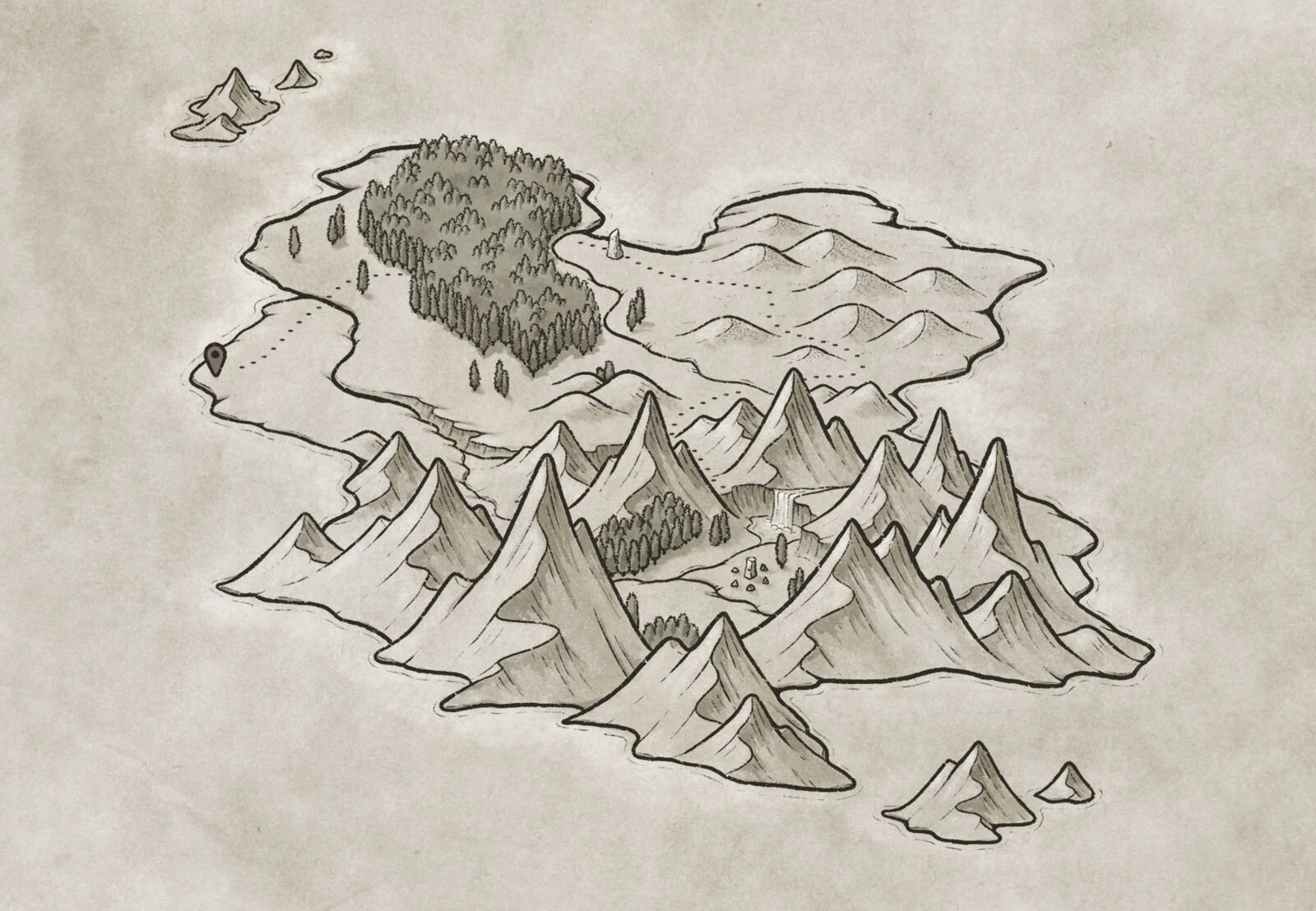 Modern Map Maker Essential Brushes for Procreate — Map Effects