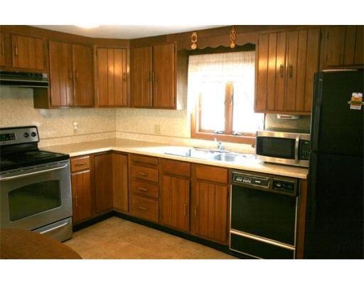  Again, where the window is, will be a door going outside, the left area where the oven is, is now pantry cabinets &amp; refrigerator.  