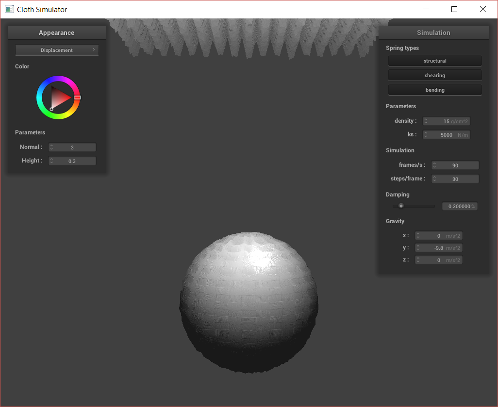 Displacement mapped
