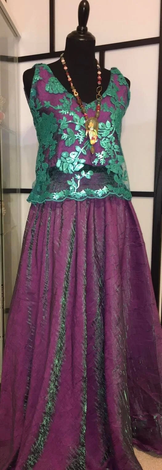 Purple skirt and top