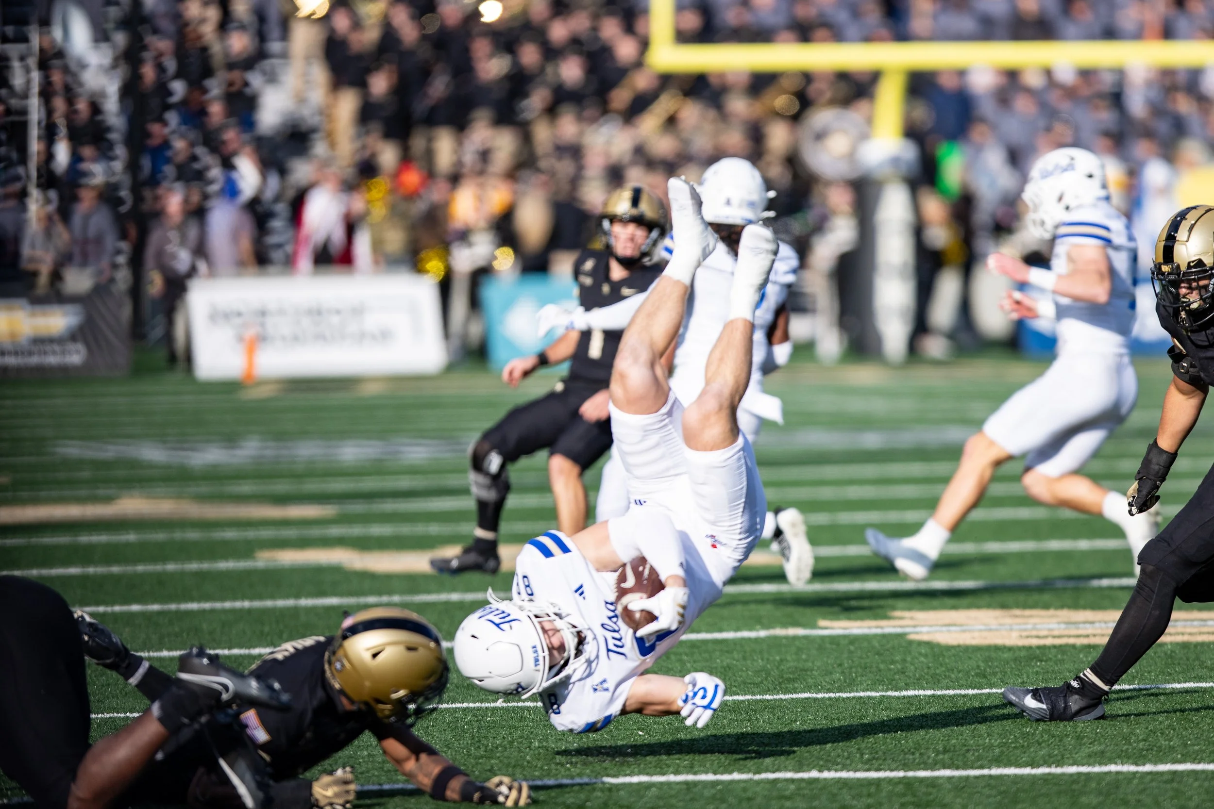 Photos from the United States Military Academy (Army) vs University of Tulsa football game on November 22, 2025, at Michie Stadium in West Point, NY. Tulsa edged out Army with a final score of 26–25. (Click on the image to see the full album)