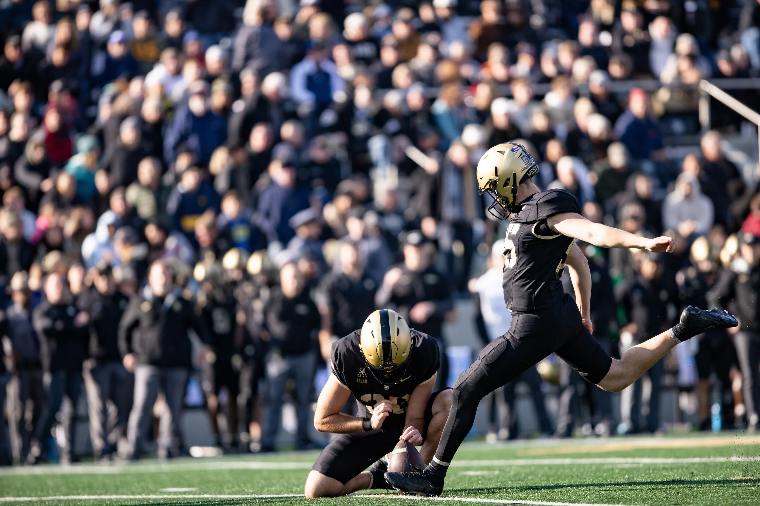 Photos from the United States Military Academy (Army) vs University of Tulsa football game on November 22, 2025, at Michie Stadium in West Point, NY. Tulsa edged out Army with a final score of 26–25. (Click on the image to see the full album)