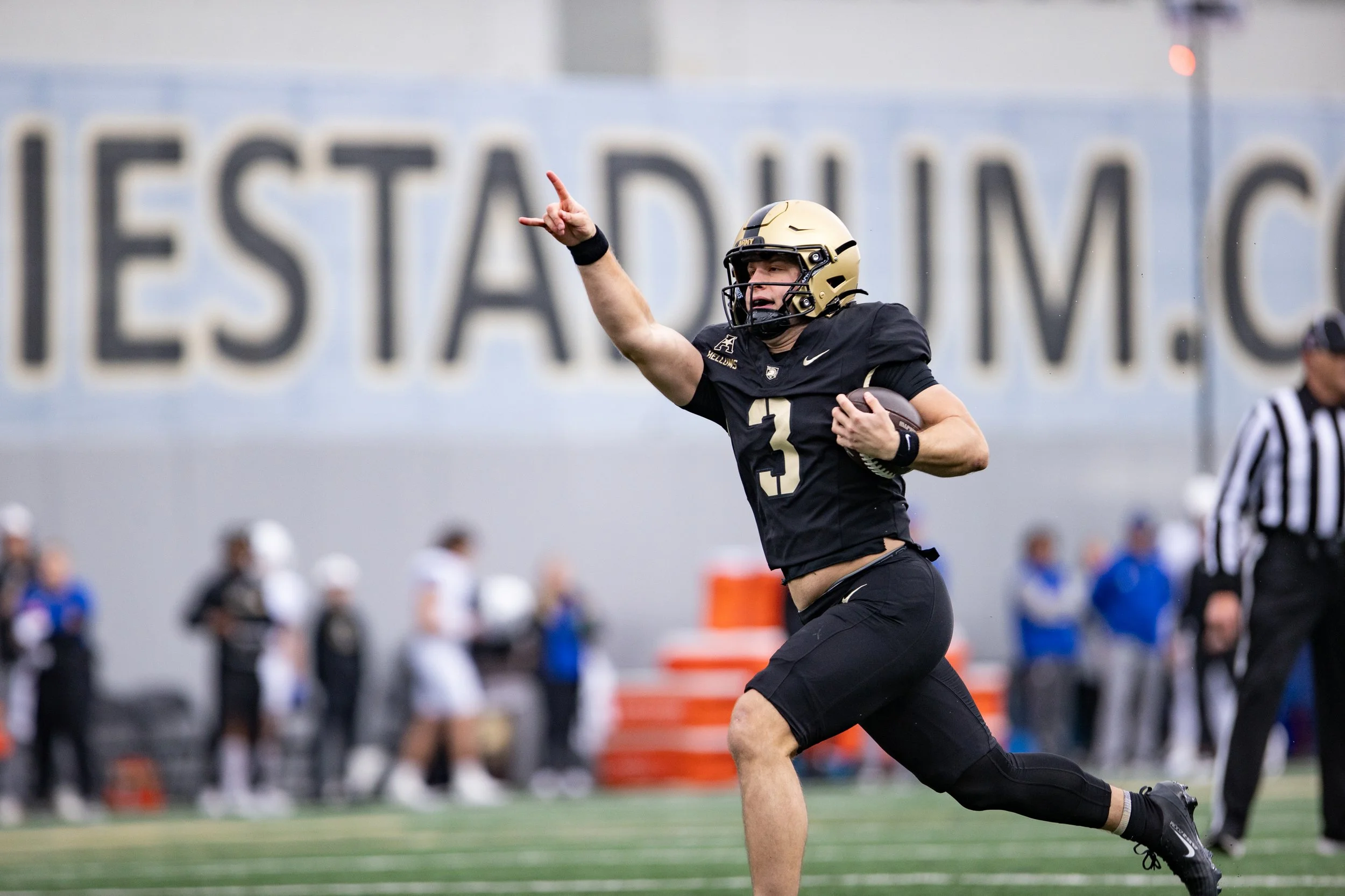 Photos from the United States Military Academy (Army) vs University of Tulsa football game on November 22, 2025, at Michie Stadium in West Point, NY. Tulsa edged out Army with a final score of 26–25. (Click on the image to see the full album)