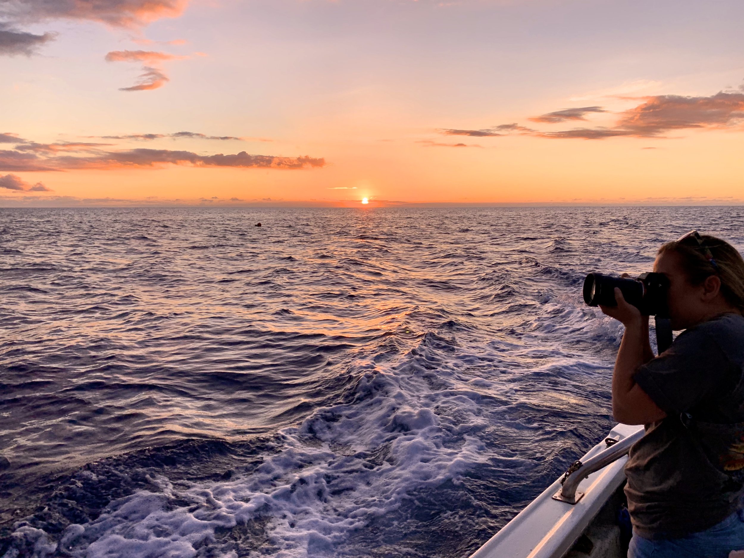 Our friend Rachel getting the shot at sunset!