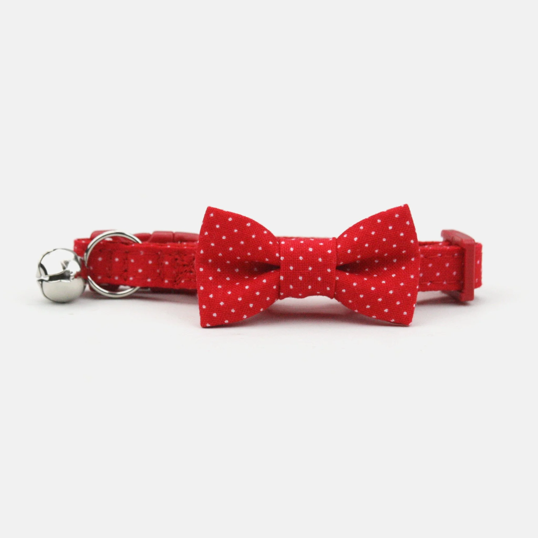 Pin Dot Cat Bow Tie Collar - Red