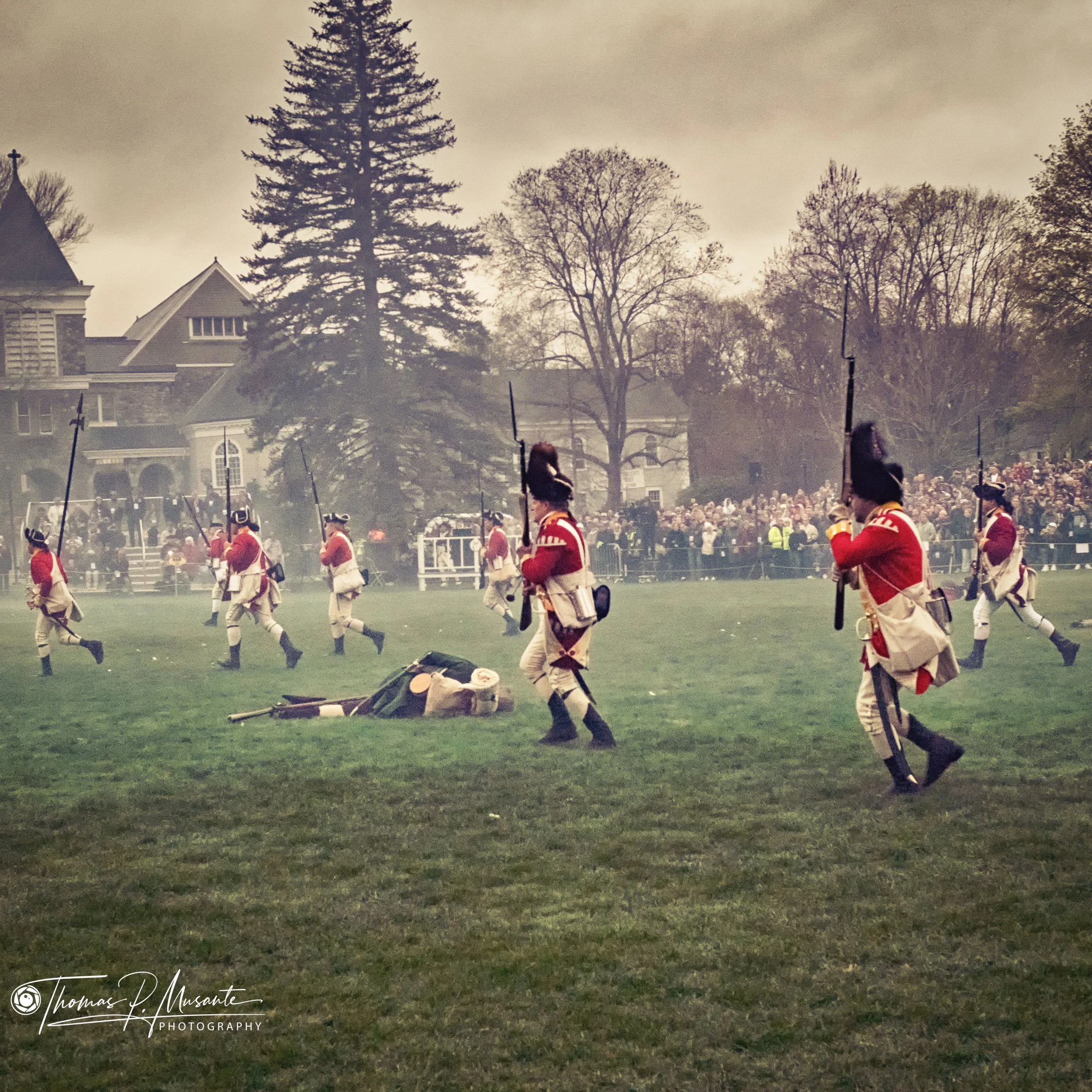  Regulars running past Jonas Parker’s body on Lexington Green, 2026 
