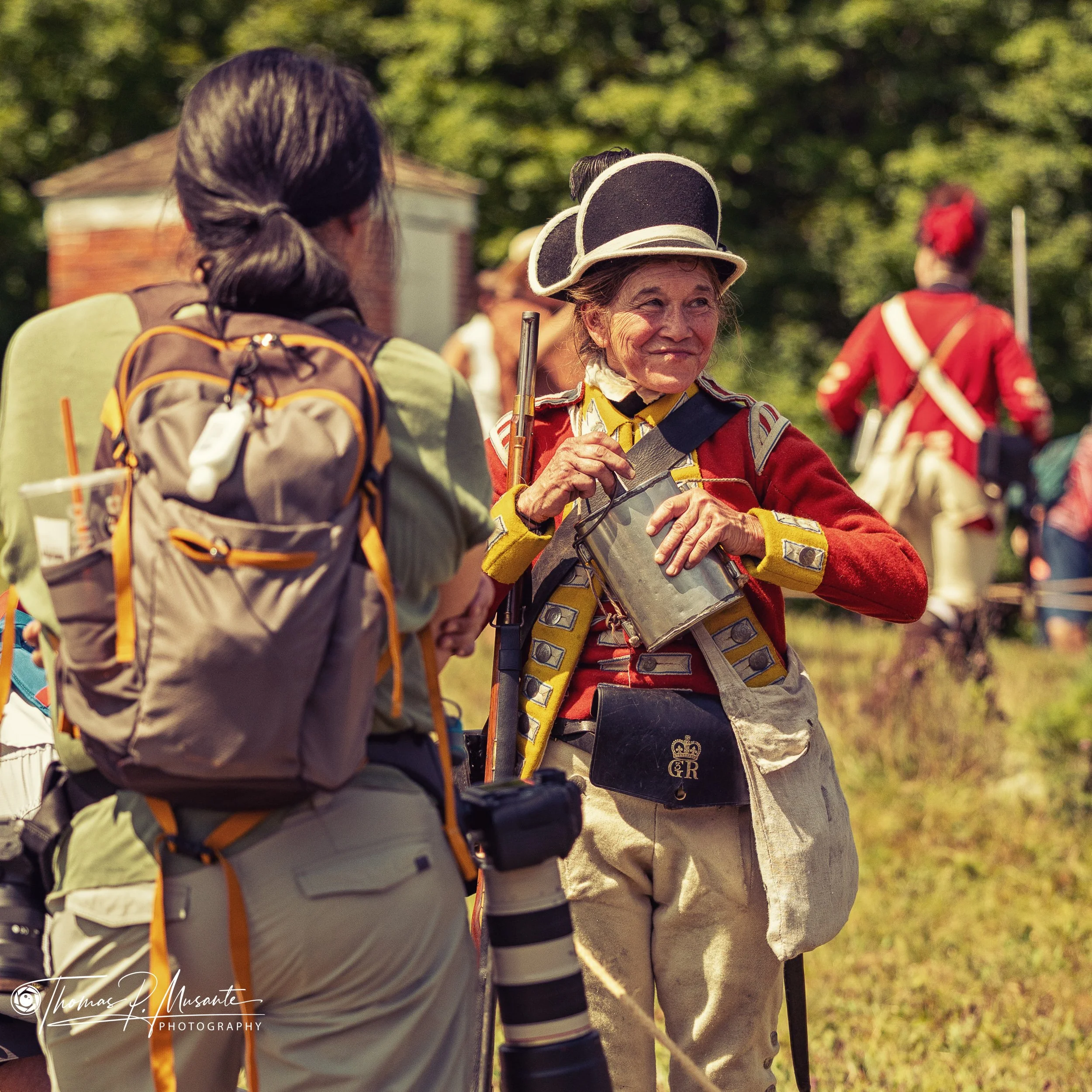 A Crown Forces Interpreter From the 10th Regiment of Foot Smiles after the Skirmish
