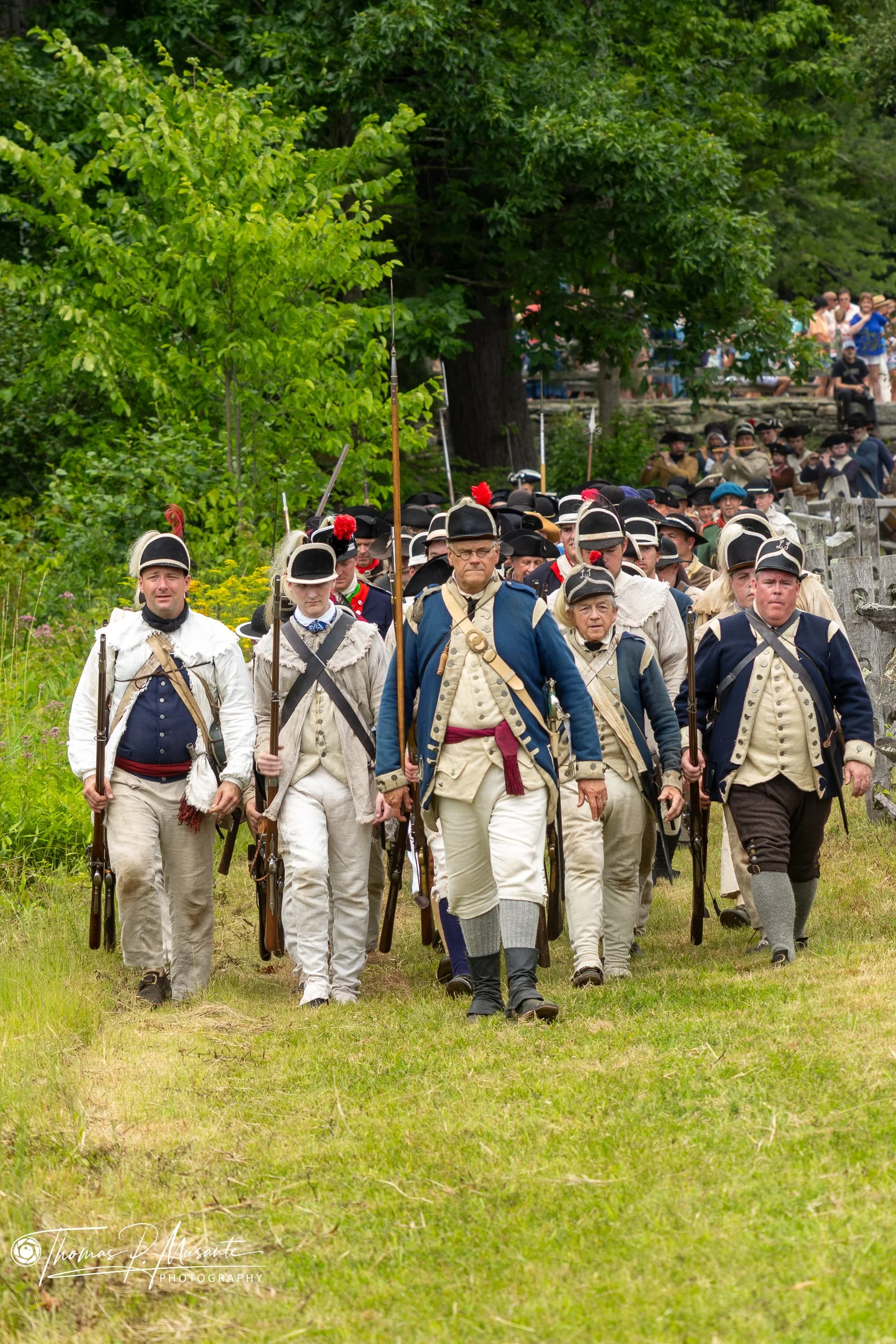 Continental Officer Leads the Column Across the Field