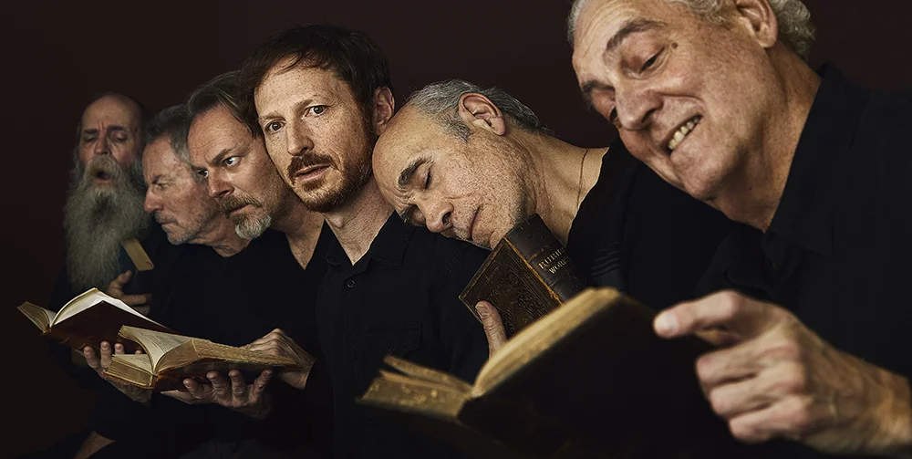 Recreating Gustave Doré "The Neophyte” Peter Van Norden, Tony Amendola, Leo Marks, Bo Foxworth, James Sutorius, Frank Weitzel. Rory Lewis Photographer, Los Angeles.