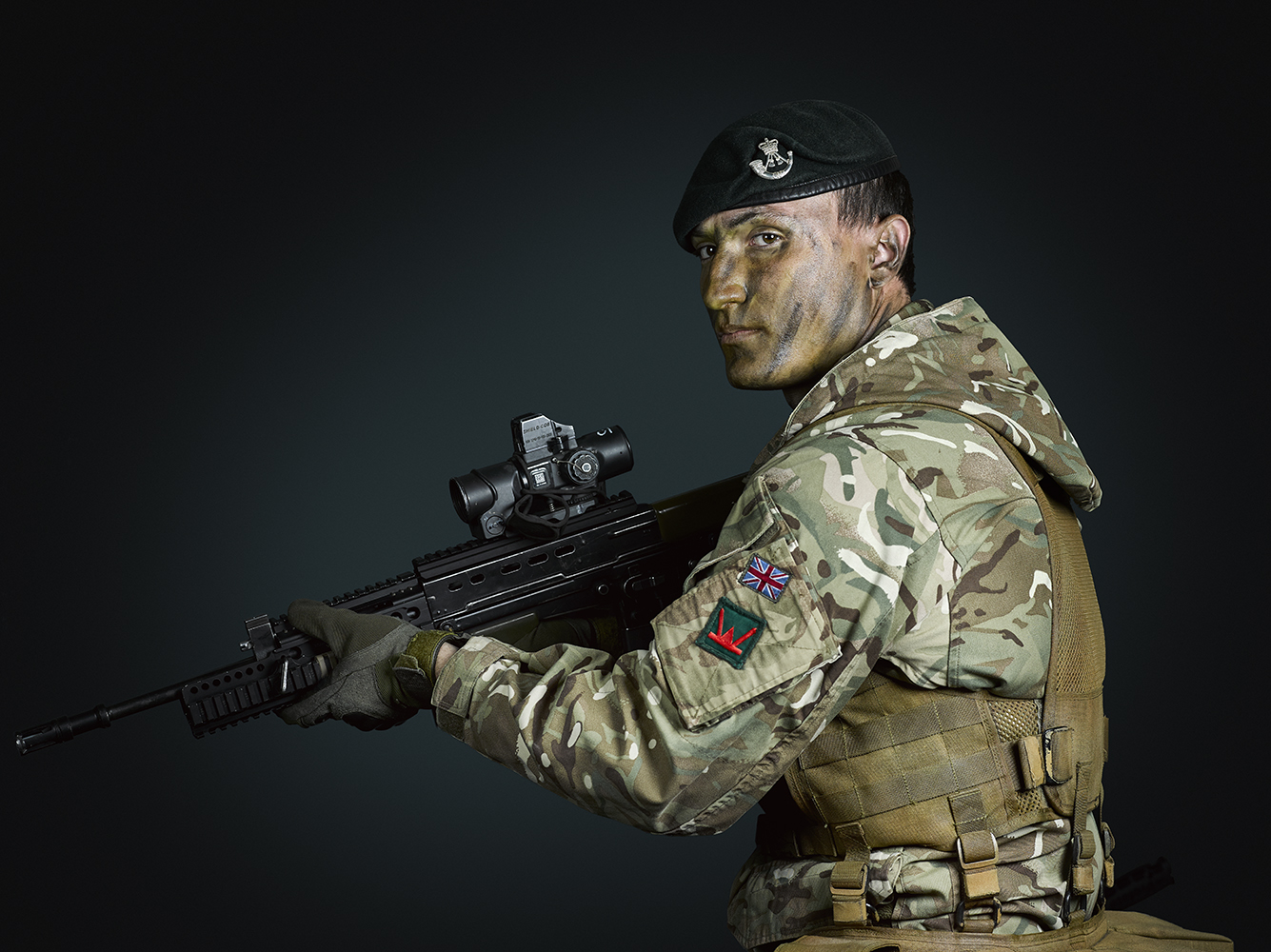 Rifleman Woods 1st Battalion The Rifles (Rory Lewis Photographer 2018) Military Portrait Photographer (London)