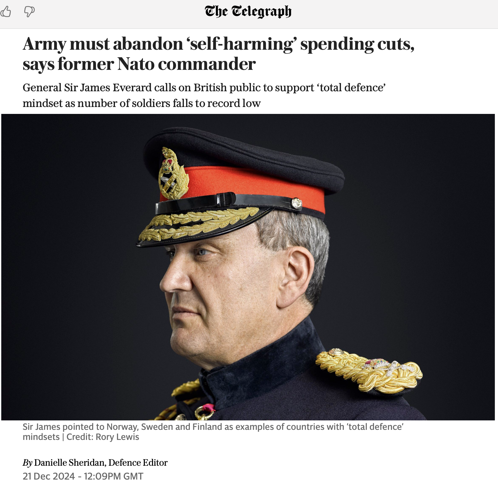 The Essence of Leadership: General Sir James Everard and the Call for 'Total Defence' (Rory Lewis Photographer)