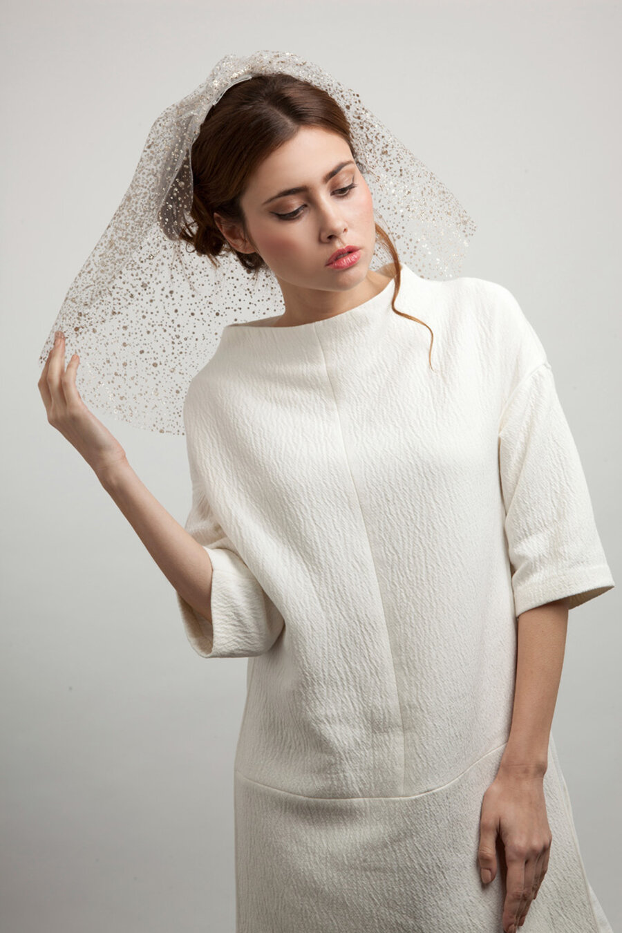 Bridal veil by Am Faulkner designer and milliner