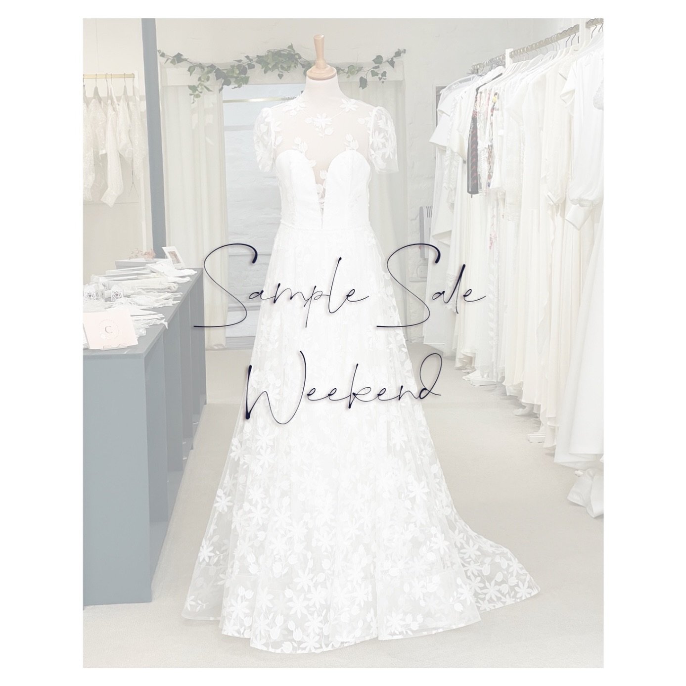 ▫️SAMPLE SALE WEEKEND▫️19-20 APRIL▫️
.
Sample sale appointments last for one hour, during which time you&rsquo;ll have exclusive use of the boutique 
.
Only sale dresses will be available to try on at this time
.
On this occasion, our sale dresses ar