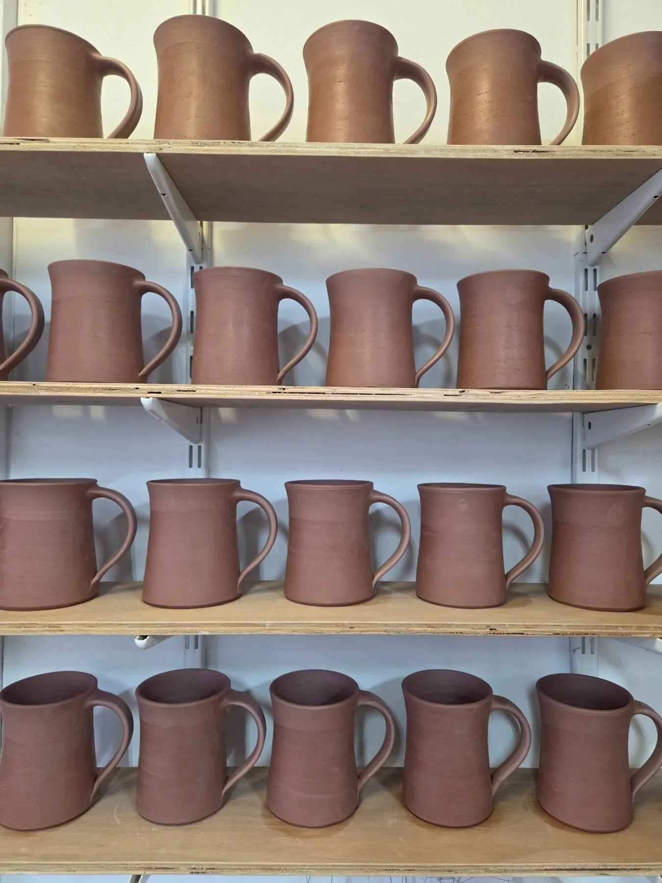 Handles attached last week and now the mugs are left to slowly dry.

I have a kiln full of pots waiting to be unloaded, this will be my first job on Monday. 

My website shop will soon be re-stocked 😁 

#handmademugs #potsforhome #madeincornwall #st