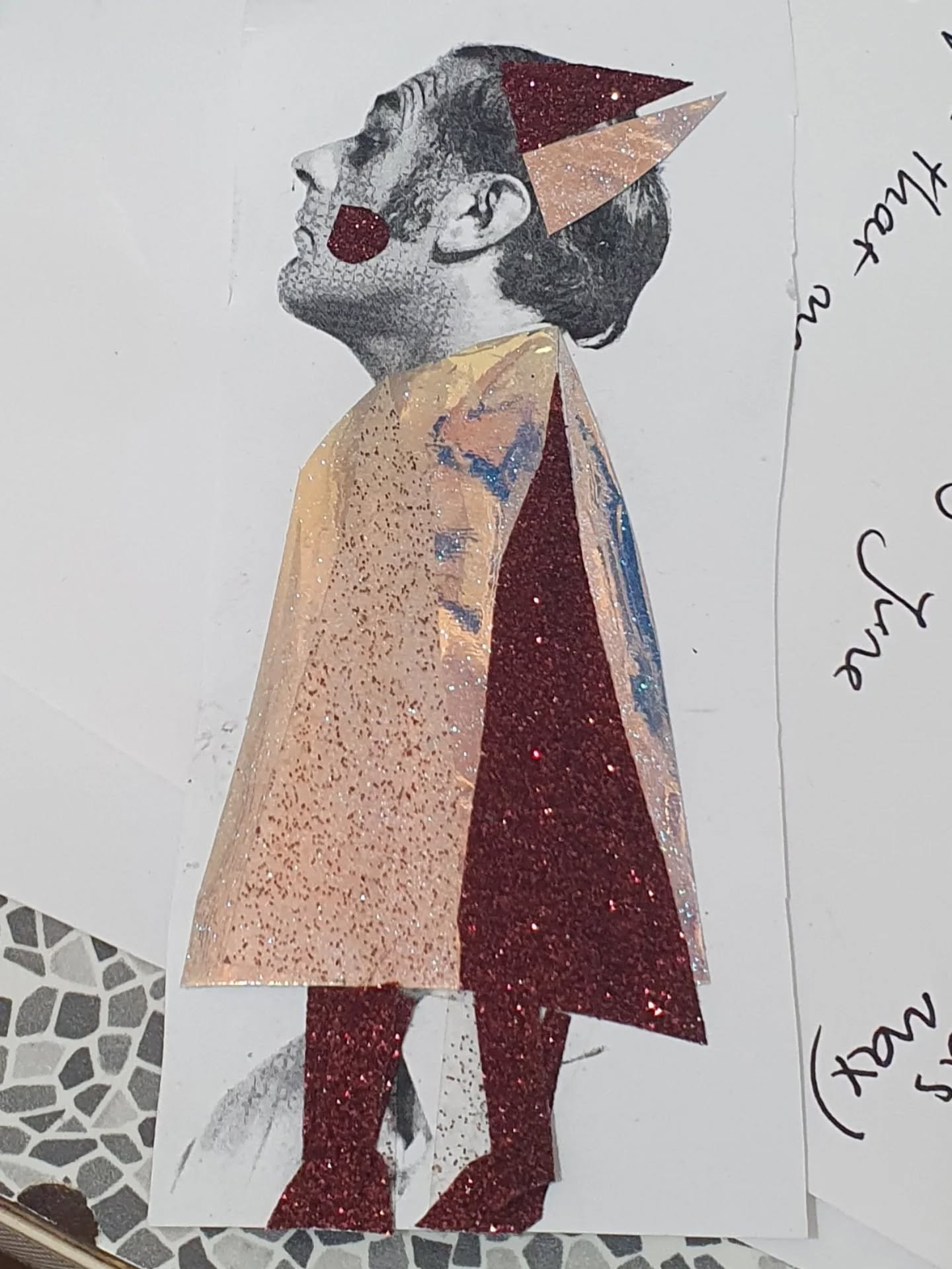 Little dude I made the other week while I was working at @fishfactoryarts helping a small child with some collage. Making this made me think I really need to organise some collage workshops again- anyone interested?