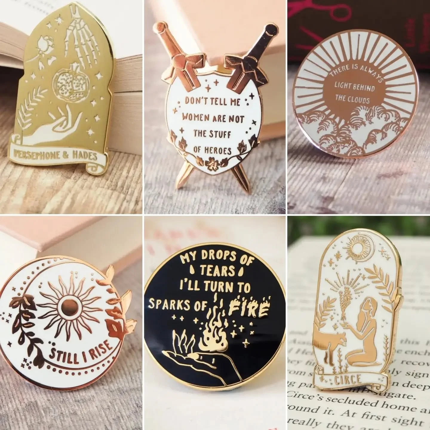Back in stock- beautiful enamel pins badges from @litemporium. 

Once again Instagram has eaten the text I had written about these so I shall cut it short and keep my fingers crossed