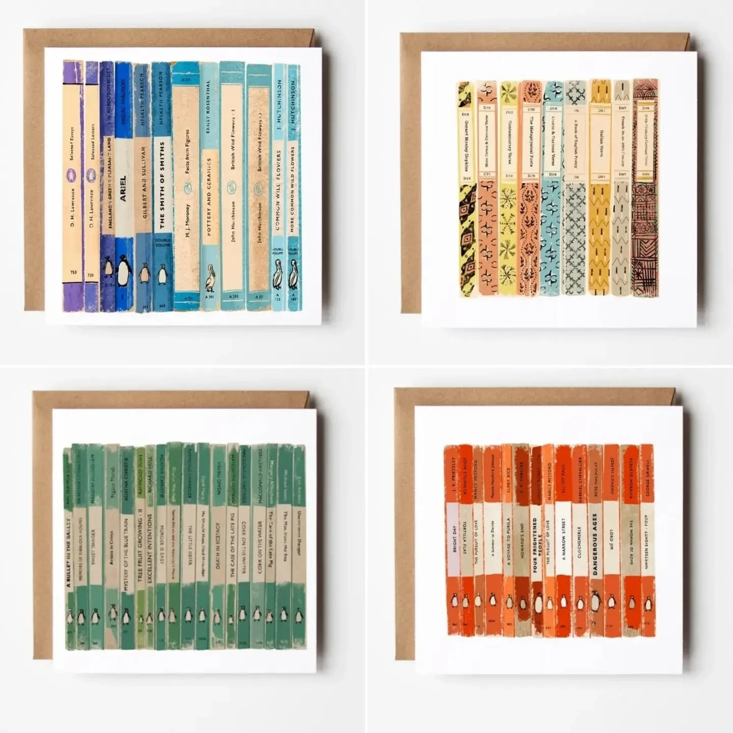 As we are popping up inside @cornwallpoetrylibrary it seems only fitting that the Shopkeeper has these wonderful cards from @designsmithstudio in stock. Hand illustrated by Jude Smith, we have a selection of bookish cards alongside cards featuring al