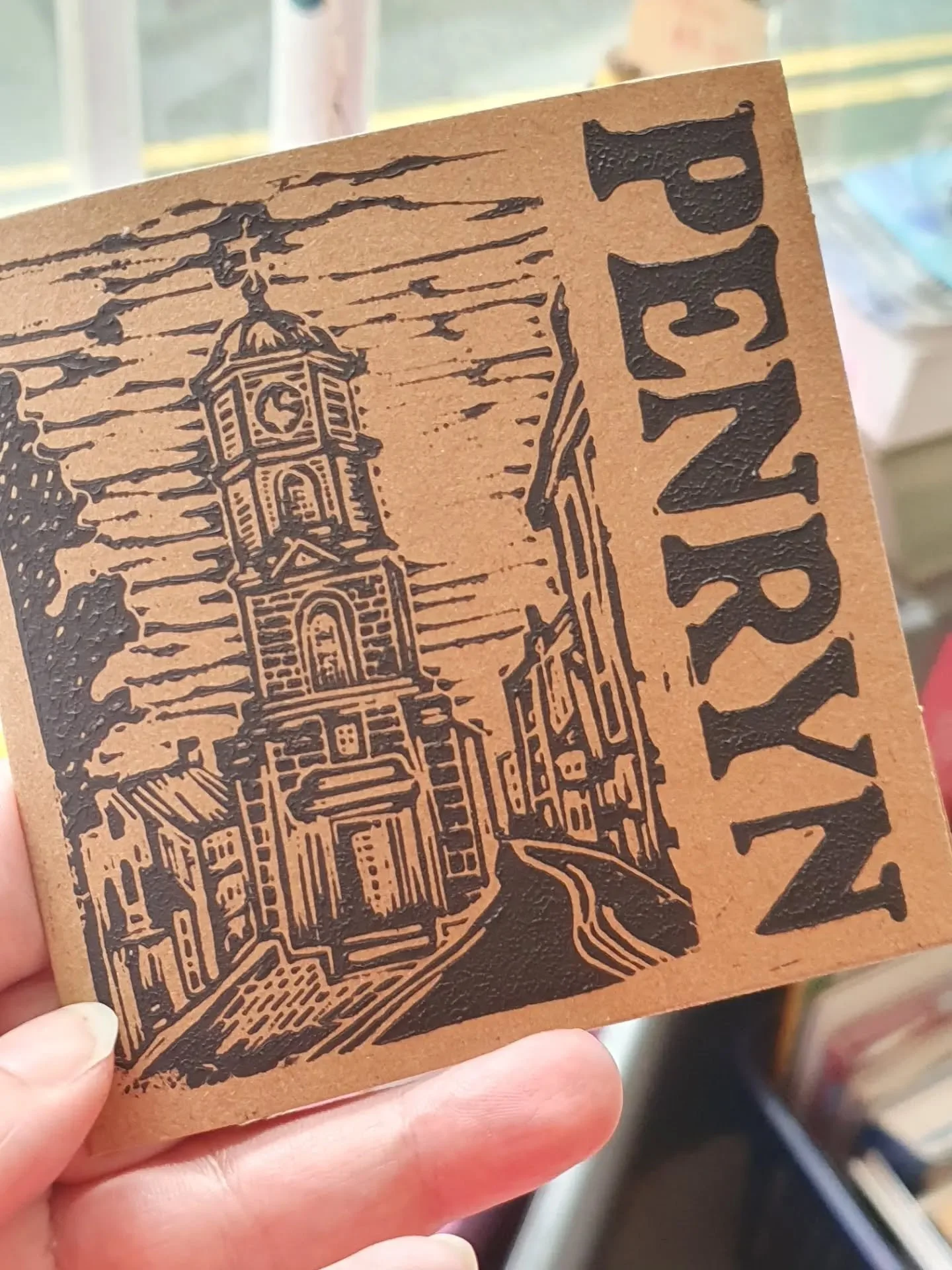 New linocut cards instore from @__becky__ , including the delightful slug and a special Penryn card. Handmade in the @cornwallpoetrylibrary  these are available for just &pound;3 each!

We're closed tomorrow for the @cornwallpoetrylibrary grand books