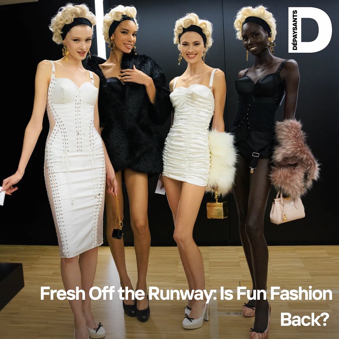 Is fun fashion back? Check out our latest article by our own Isabella Logue to find out! 🤍

Link in bio / photo credit: Vogue magazine

. 

. 

.

.

.

#parismagazine #parisfashionweek #parisfashion #coperni #dolcegabbana #valentino #versace #digit