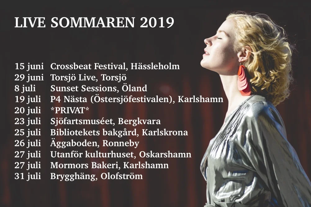 Live shows June and July 2019.