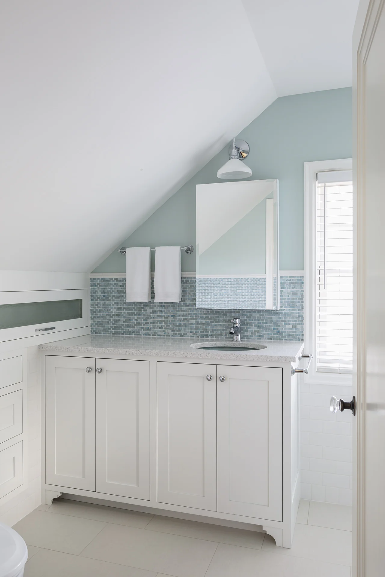 The homeowners wanted a bathroom that felt serene and calm like a spa.