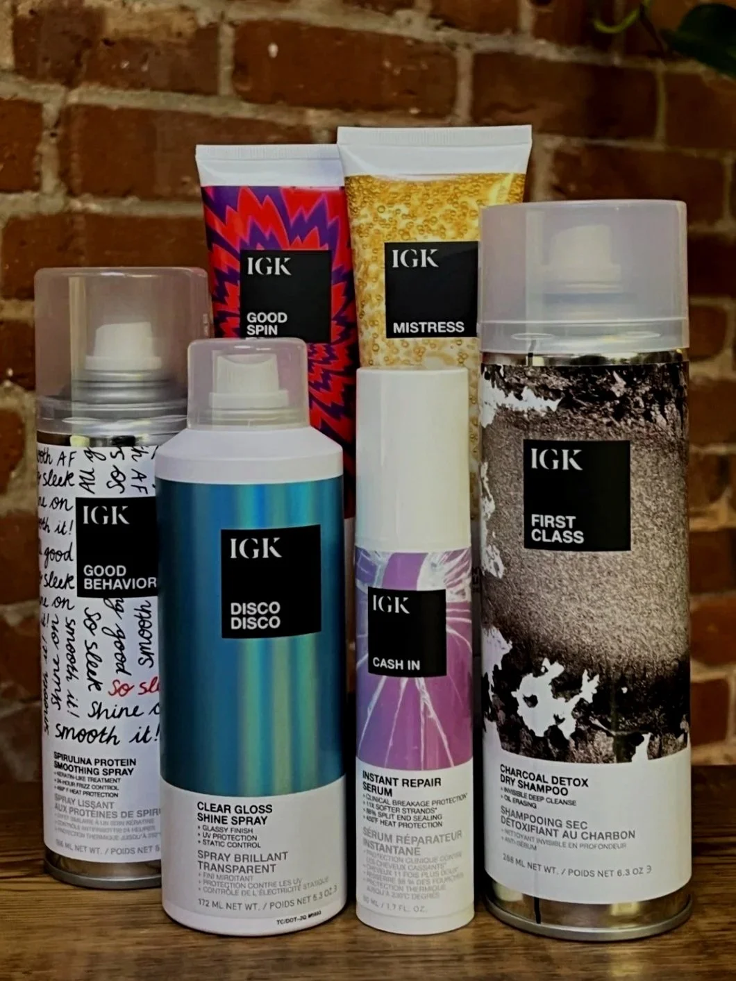 IGK 
IGK Hair is a modern, stylist-created product line designed for effortless, trend-forward hair. Known for innovative formulas and dry styling products, IGK helps create lived-in texture, volume, and shine. Perfect for clients who want cool, edit