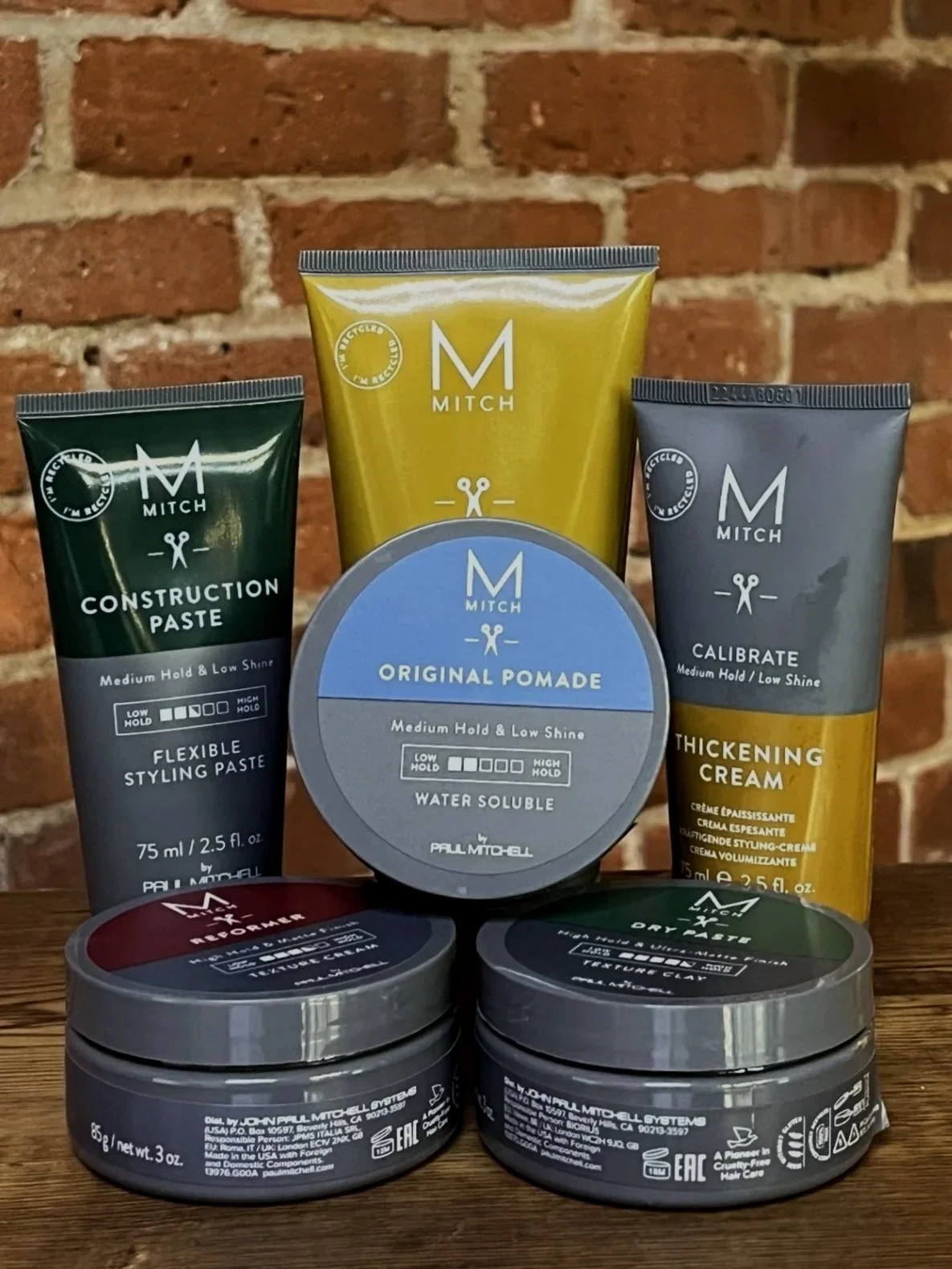 Paul Mitchell Mitch 
MITCH is a modern men’s grooming line focused on performance and simplicity. These products provide flexible hold, texture, and control without stiffness or residue. Designed for effortless styling and everyday versatility.
