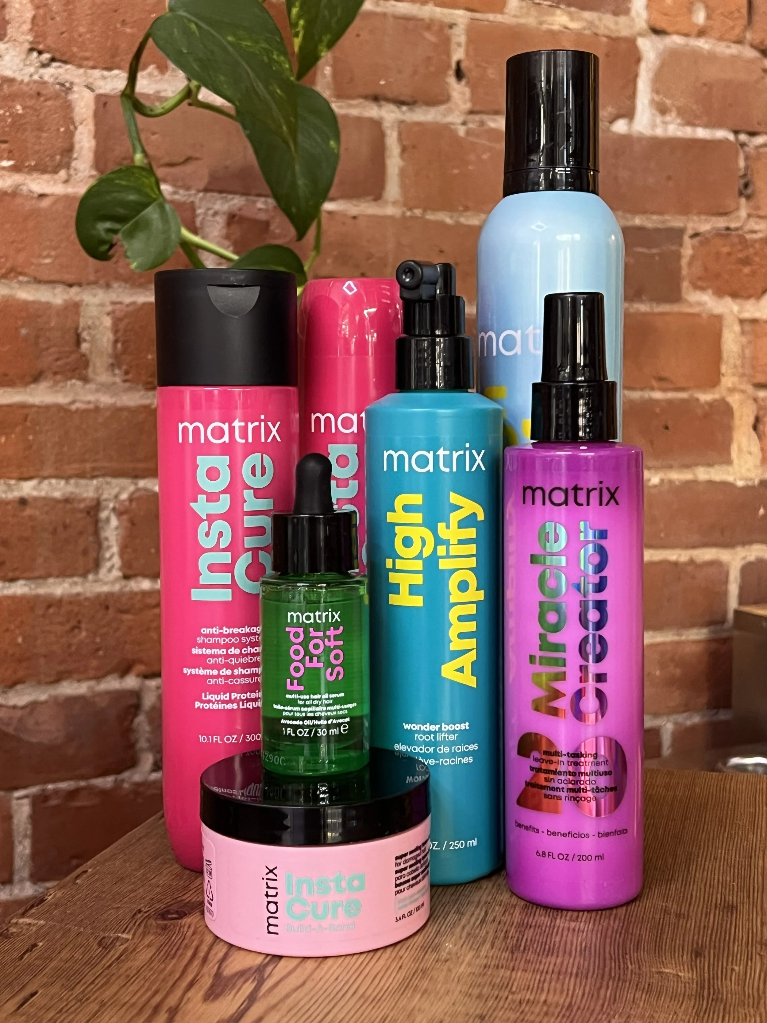 Matrix 
Matrix is a professional salon haircare brand known for its performance-driven products.  Matrix is widely used in salons for delivering consistent results while also providing easy at-home maintenance options for clients.
