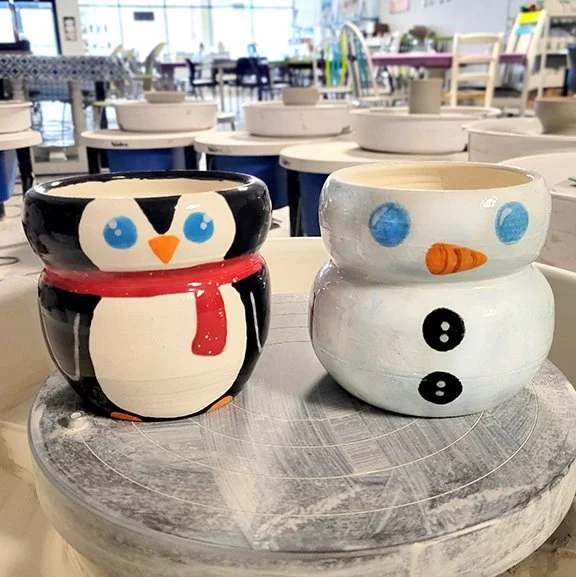 Penguin or Snowman Wheel Workshop, Sat. 11/29, 12-2pm