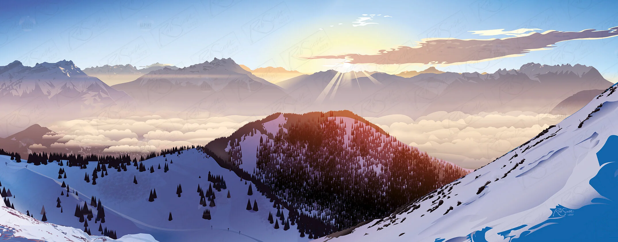 ALPINEART.GRAPHICS_Rob Scott_Coucher de Soleil au Grand Chamossaire.jpg