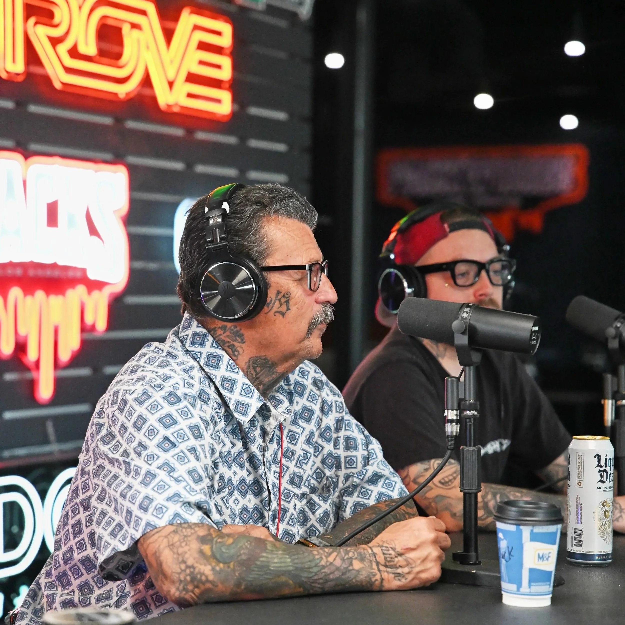 Bobby of Koolsville Tattoo speaking during Nuwu Sessions Episode 50 at Sky High Lounge in Las Vegas