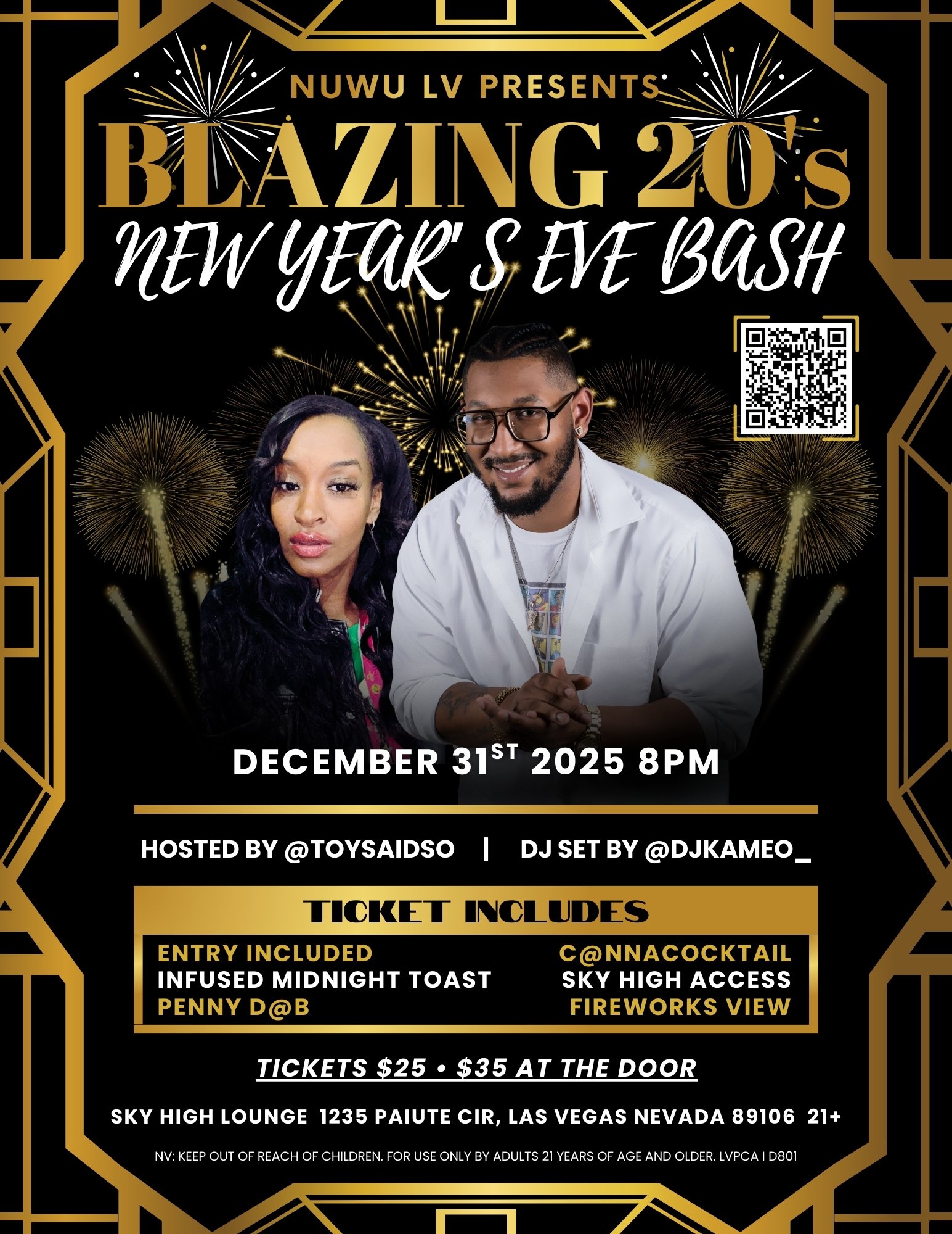 NuWu’s Third Annual Blazing 20’s New Year’s Eve Bash