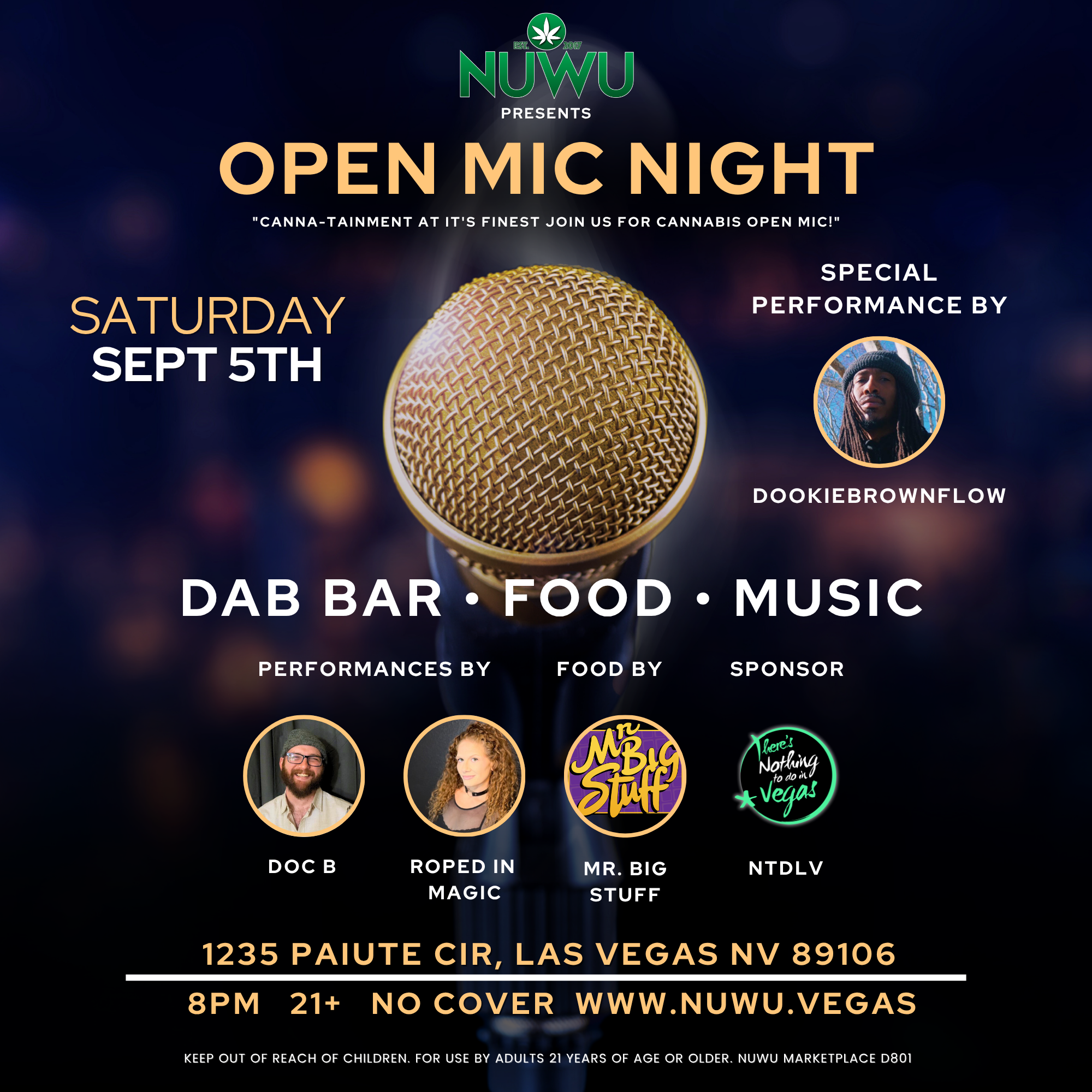 Open Mic Night featuring DookieBrownFlow
