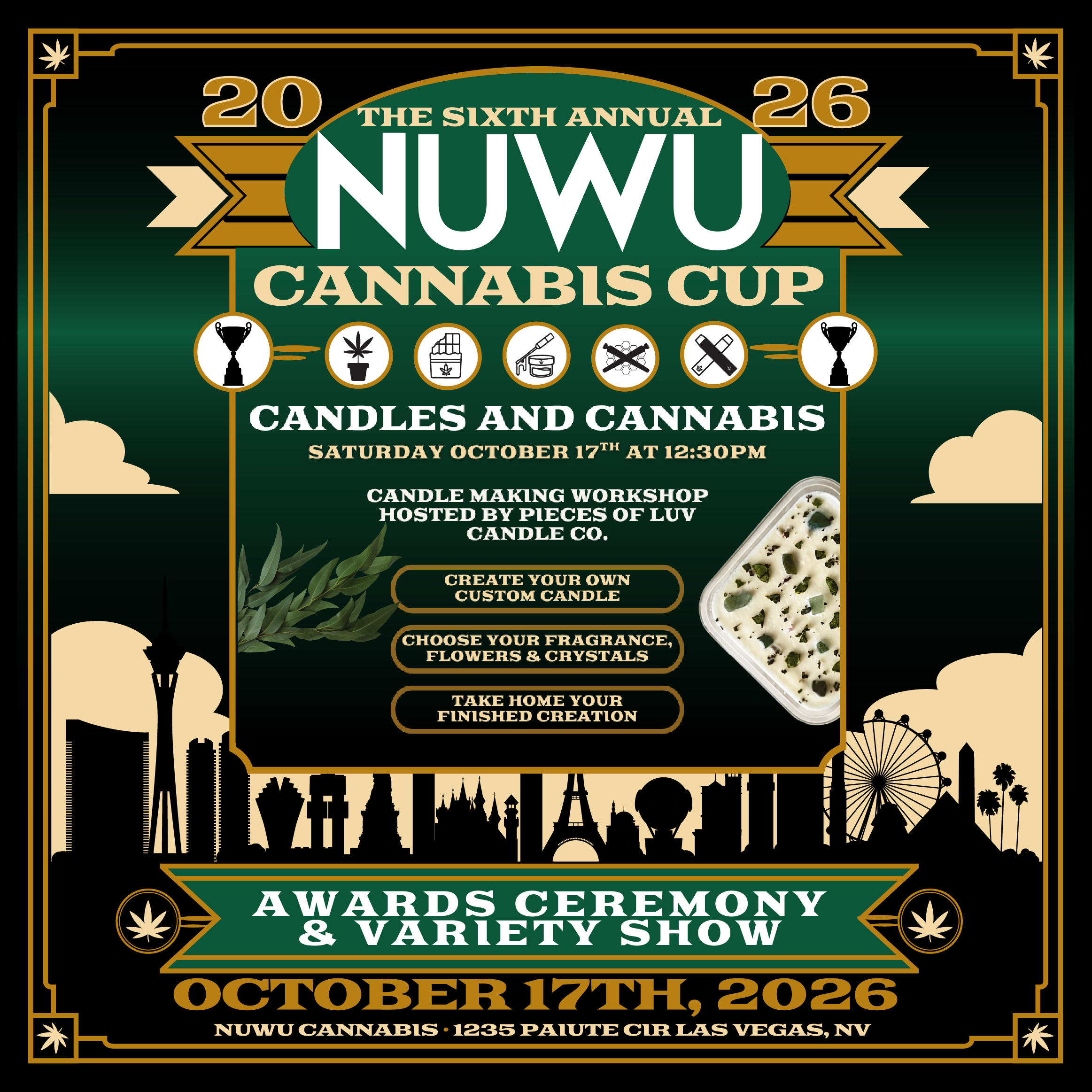 Pieces of Luv Presents: NuWu Cup Candles &amp; Cannabis - Candle + Room Spray Experience