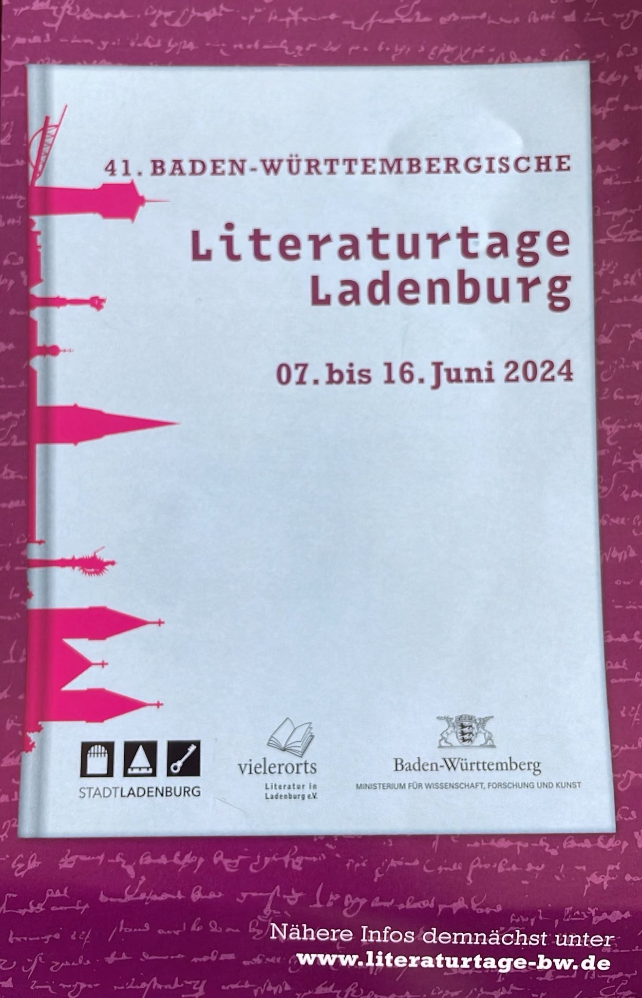 41. Baden-Württembergische Literaturtage Ladenburg