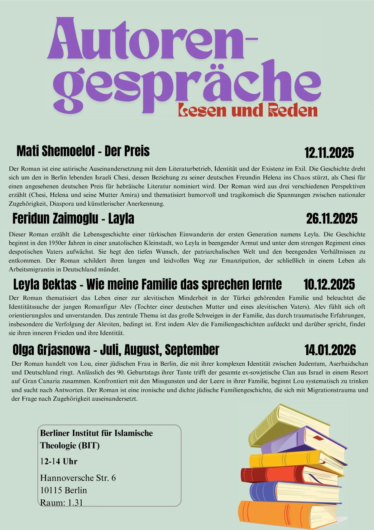 Lesung aus „Der Preis“ an der Humboldt-Universität zu Berlin