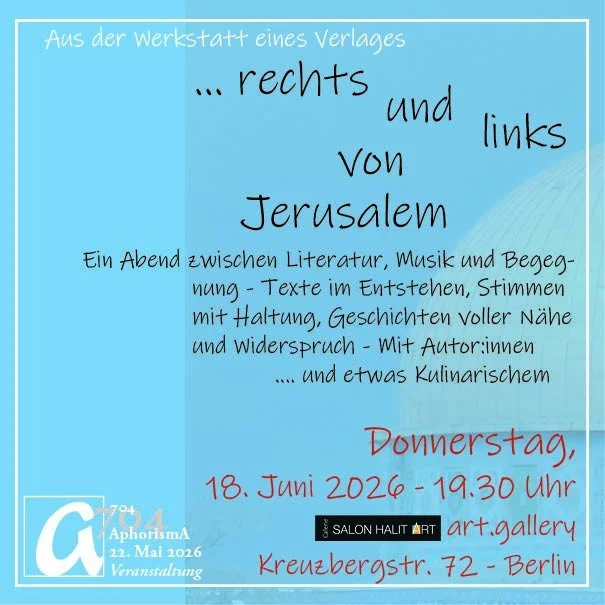 Celebrating the publications of Aphorisma Verlag