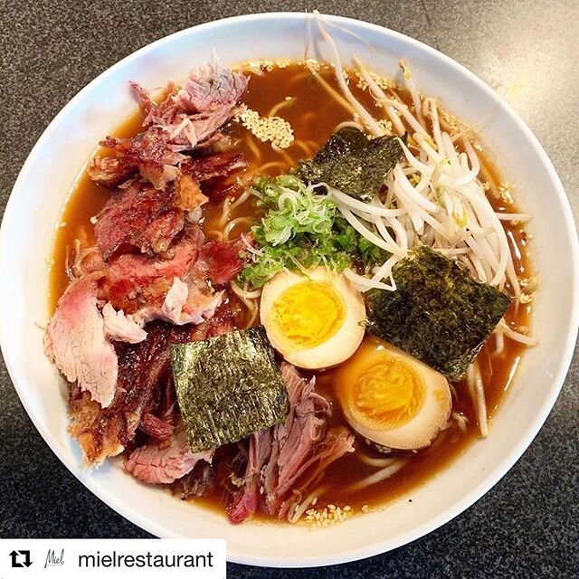 Treat yo self. @mielrestaurant serving up this delicious option to make all your take out dreams come true.  #thenations615 ・・・
Shoyu ramen, braised pork. Marinated egg, ramp kimchi, nori, shredded cabbage &amp; chive&hellip; assemble at home for opt