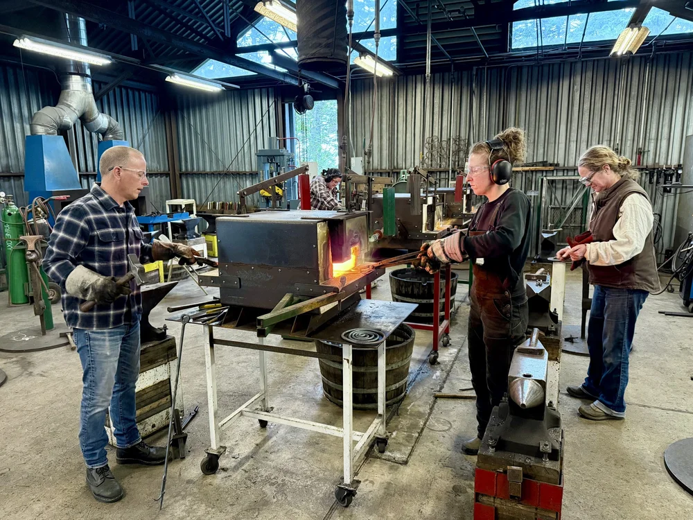 View of the Metals studio overlooking Jericho Bay, 2023. Image courtesy of Haystack Mountain School of Crafts.