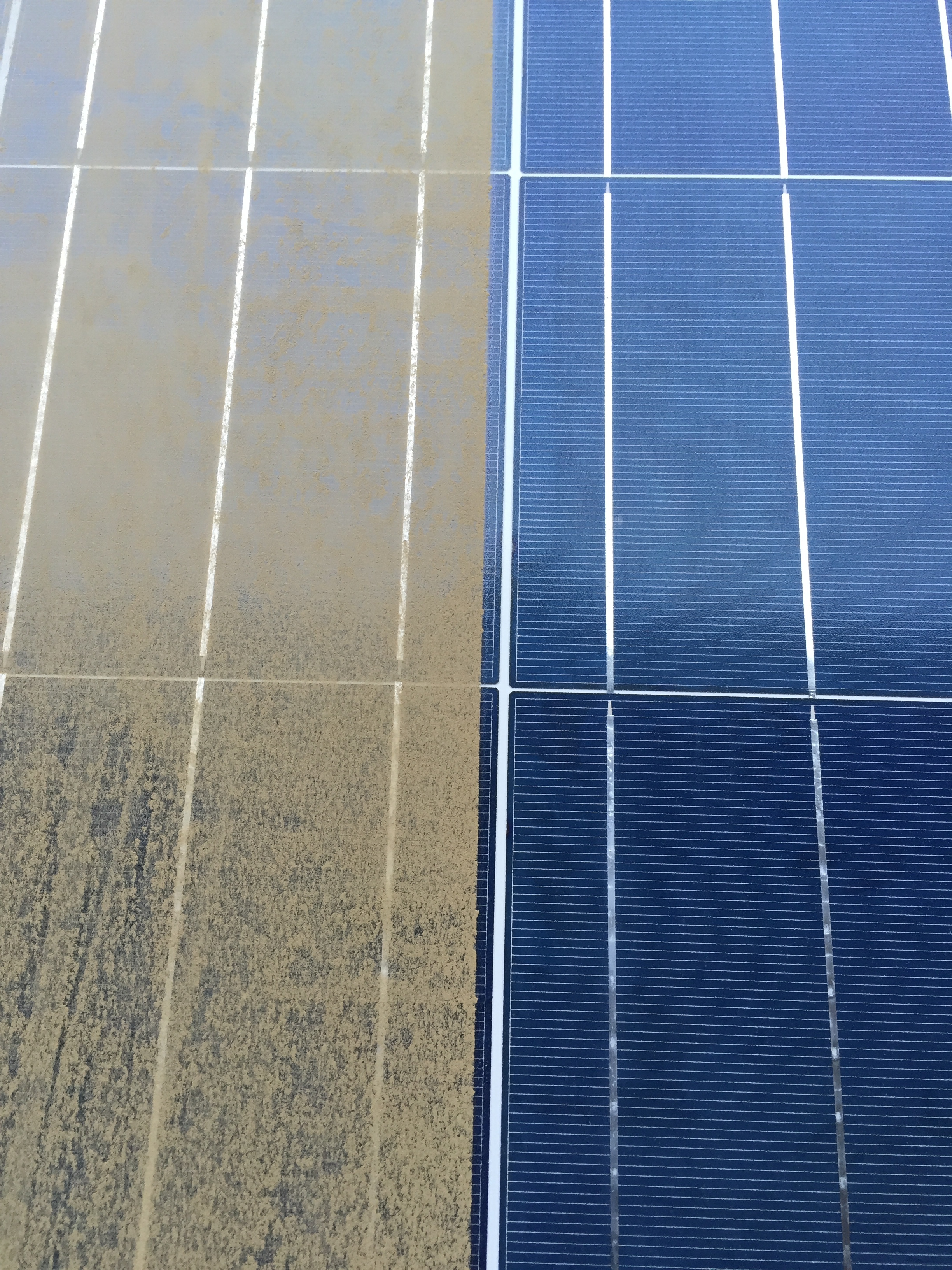 Field Test of DRT™ technology. Right side is coated, left is not.