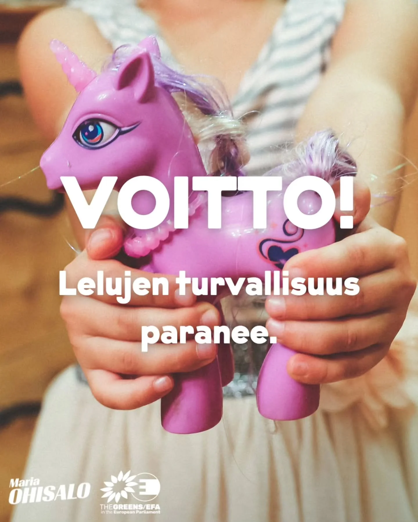 T&auml;rke&auml; vihre&auml; voitto! 🥳

🧸Parannamme lelujen turvallisuutta EU:ssa. Juuri tekem&auml;mme p&auml;&auml;t&ouml;s parantaa lelujen suojaa haitallisilta kemikaaleilta. Lis&auml;ksi osana p&auml;&auml;t&ouml;st&auml; ovat varovaisuusperia