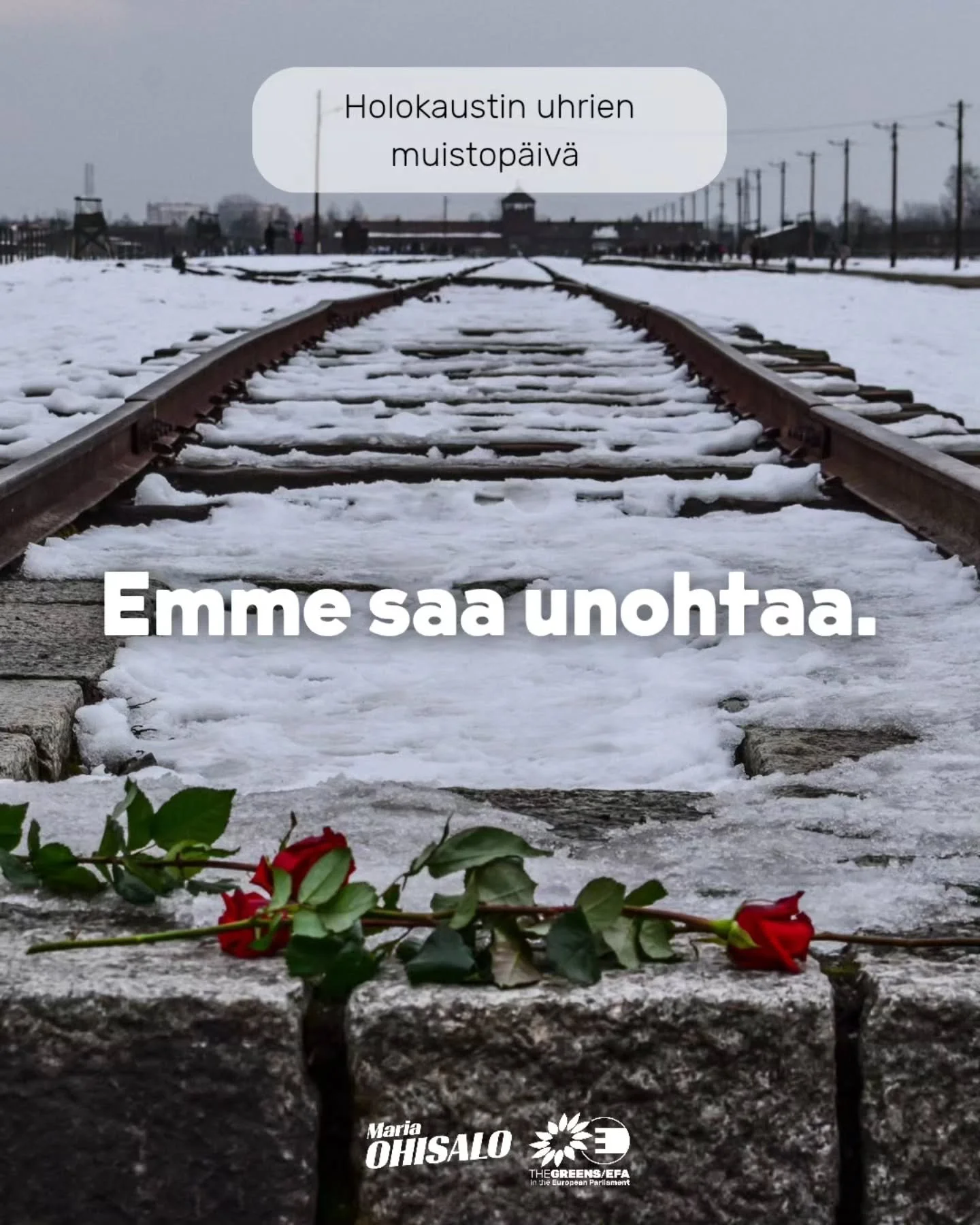 Emme saa unohtaa toisen maailman sodan ja holokaustin kauhuja.&nbsp;

El&auml;mme ajassa, jossa samankaltaiset pahuuden voimat, jotka kukistettiin noin 80 vuotta sitten, nousevat j&auml;lleen. Se alkaa toiseuttamisesta ja ihmisryhmien demonisoinnista