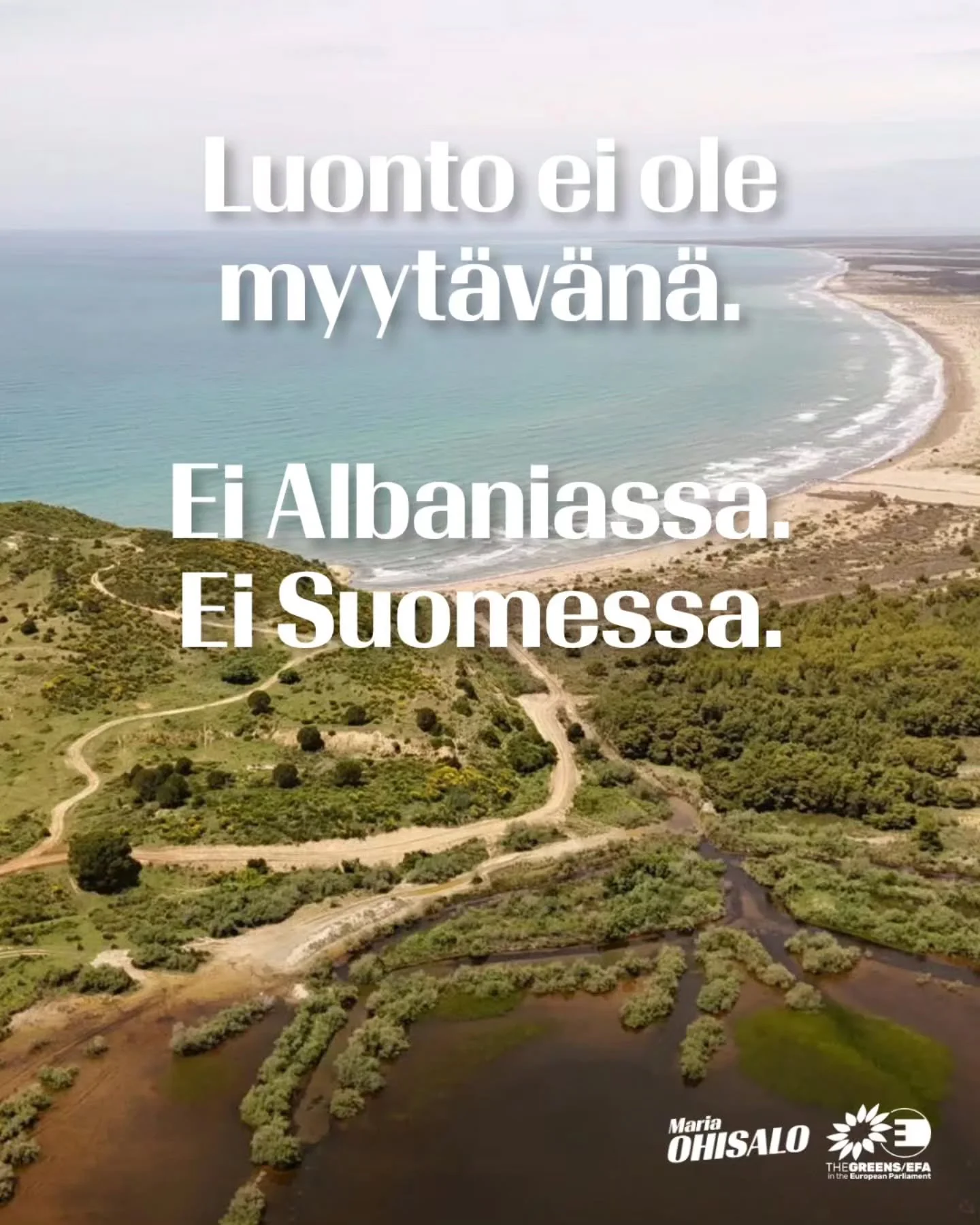 Luonto ei ole myyt&auml;v&auml;n&auml; miljard&ouml;&ouml;reille!&nbsp; #HandsOffVjosaNarta

Albanian Vjosa-Narta on yksi Euroopan t&auml;rkeimmist&auml; kosteikkoalueista, jossa asuu flamingoja, pelikaaneja, merikilpikonnia ja satoja muuttolintulaje